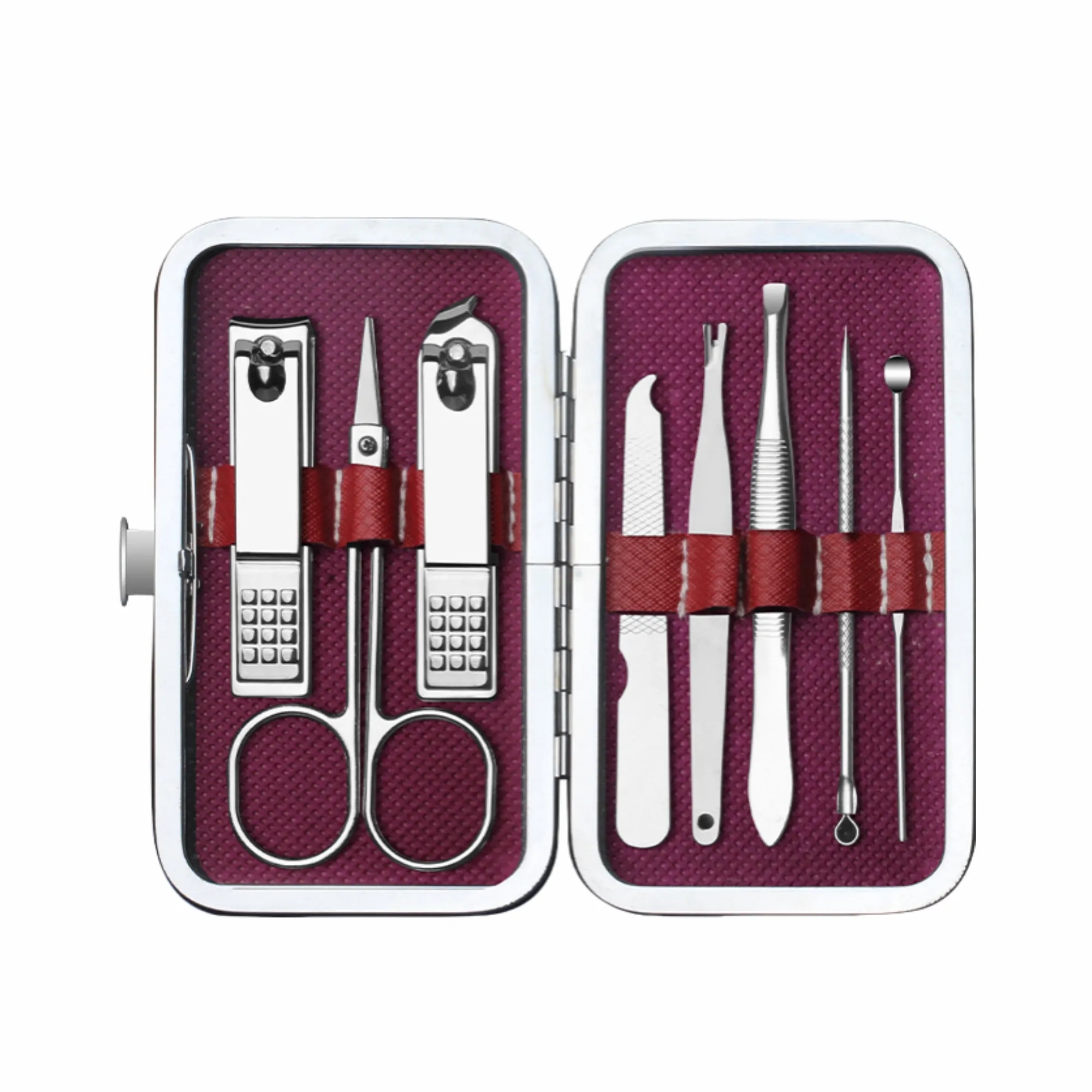 Portable 8-Piece Stainless Steel Nail Care Kit 5
