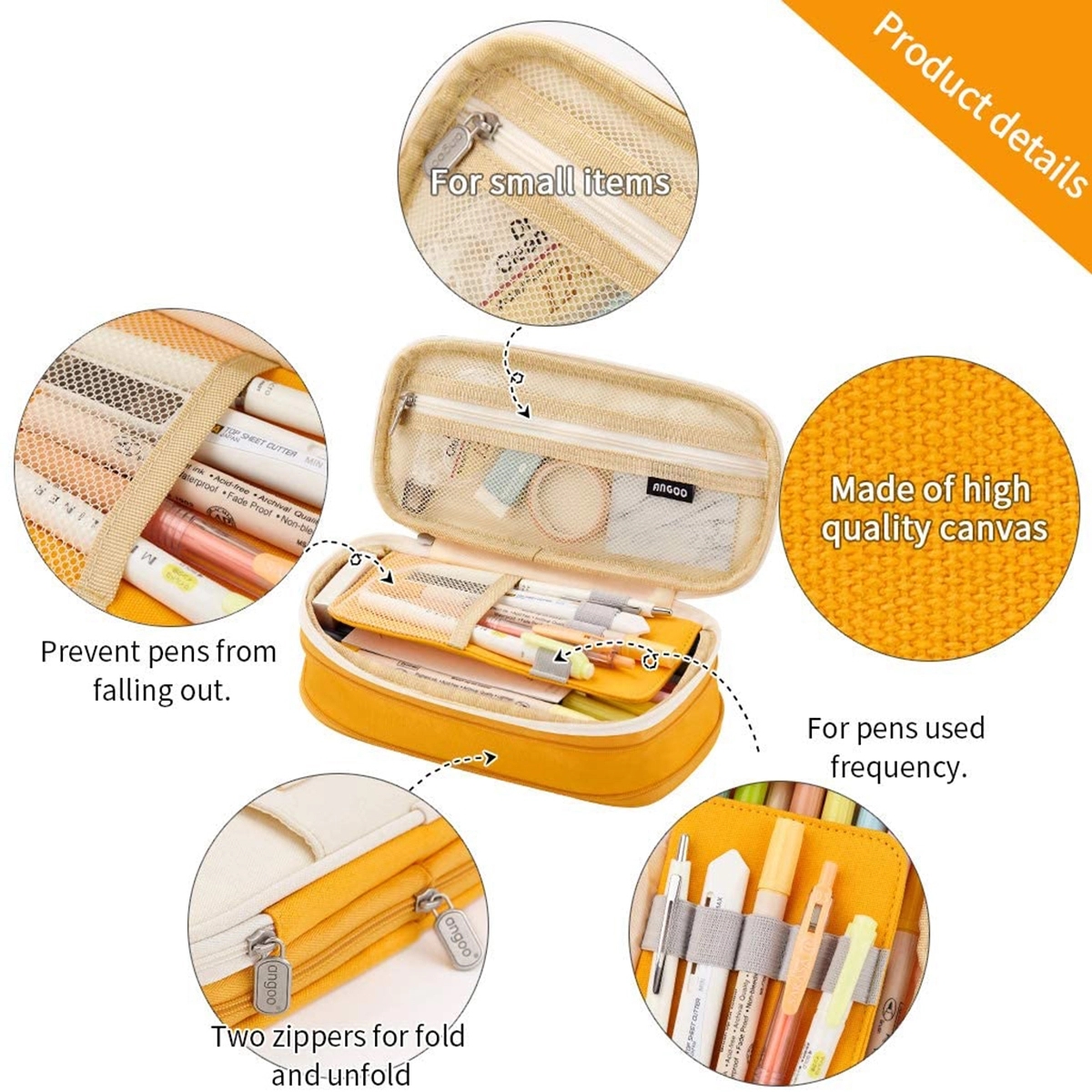 Big Capacity 3 Layers Fodable Pencil Case 2