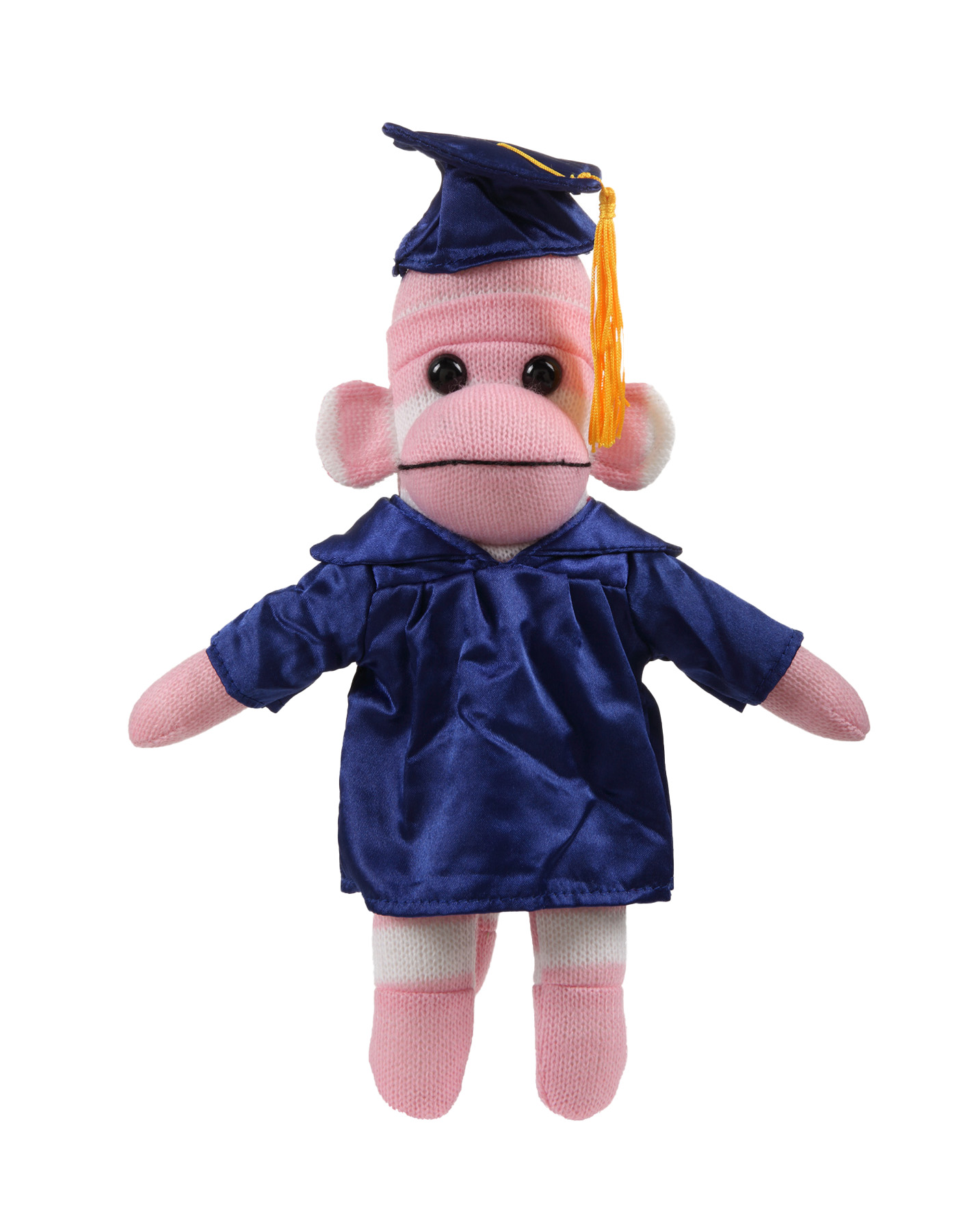 Pink Sock Monkey (Plush) in Graduation Cap & Gown 3