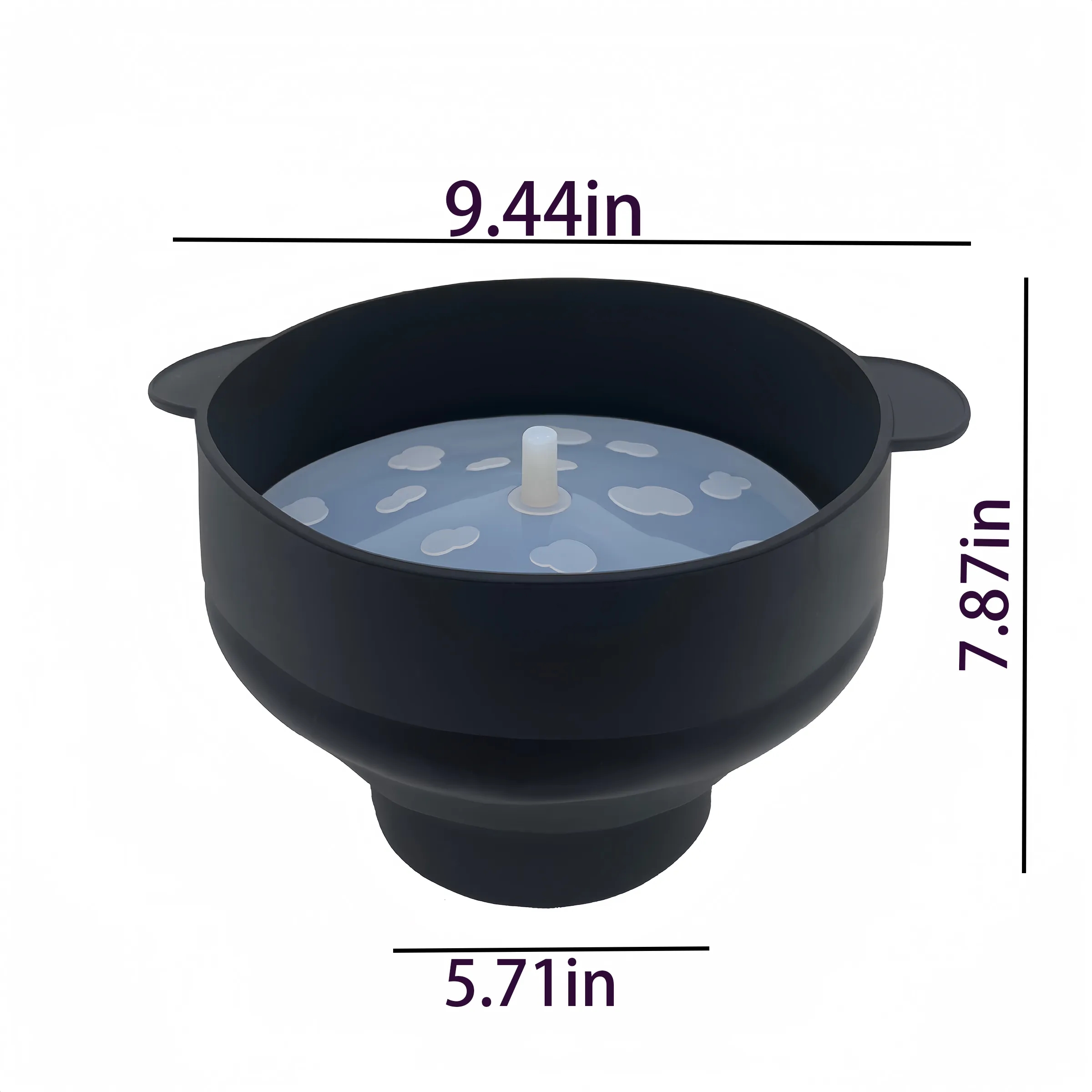 Silicone High Temperature Resistant Popcorn Bowl With Handle 7