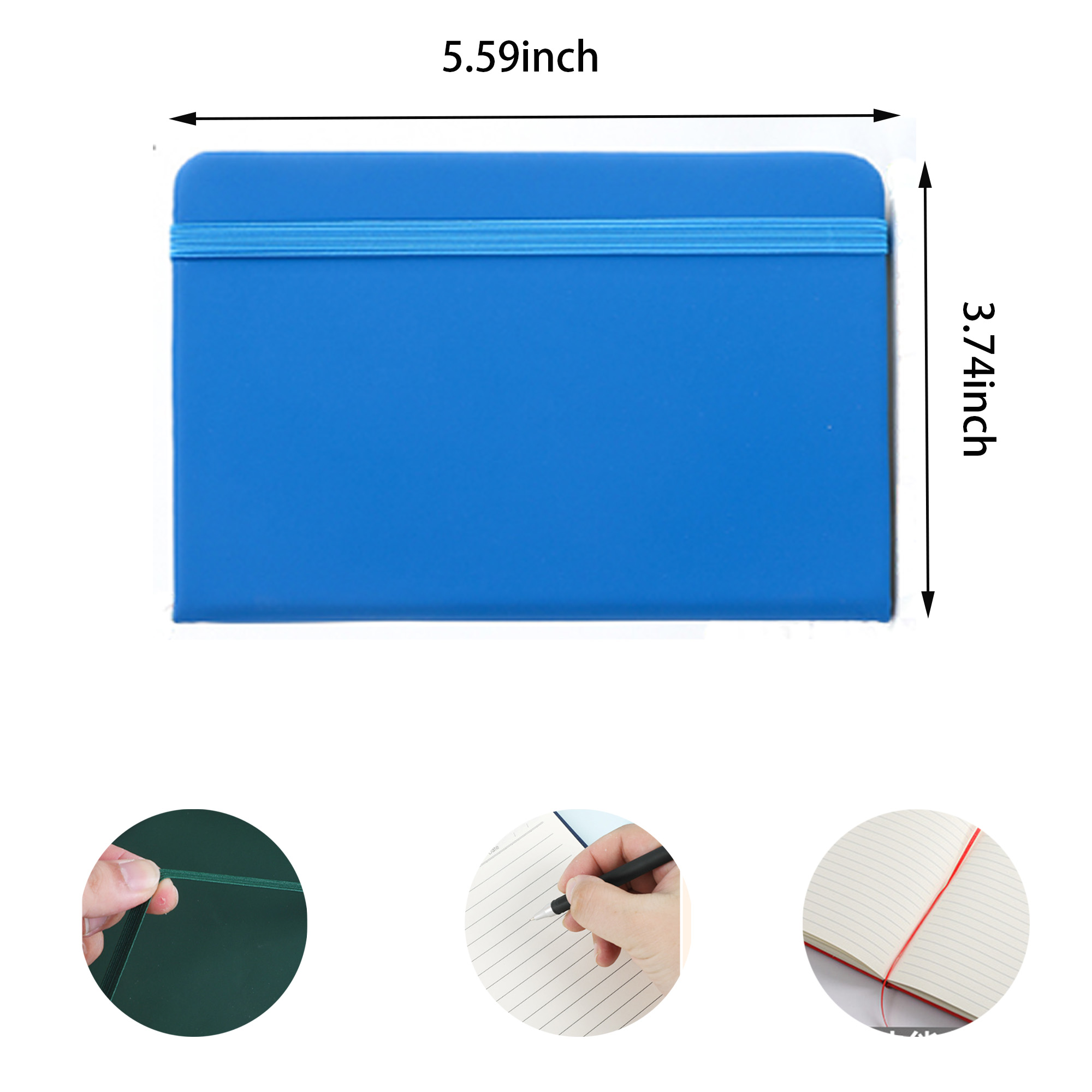 Pocket Notebook With Adjustable Strap Closure 2