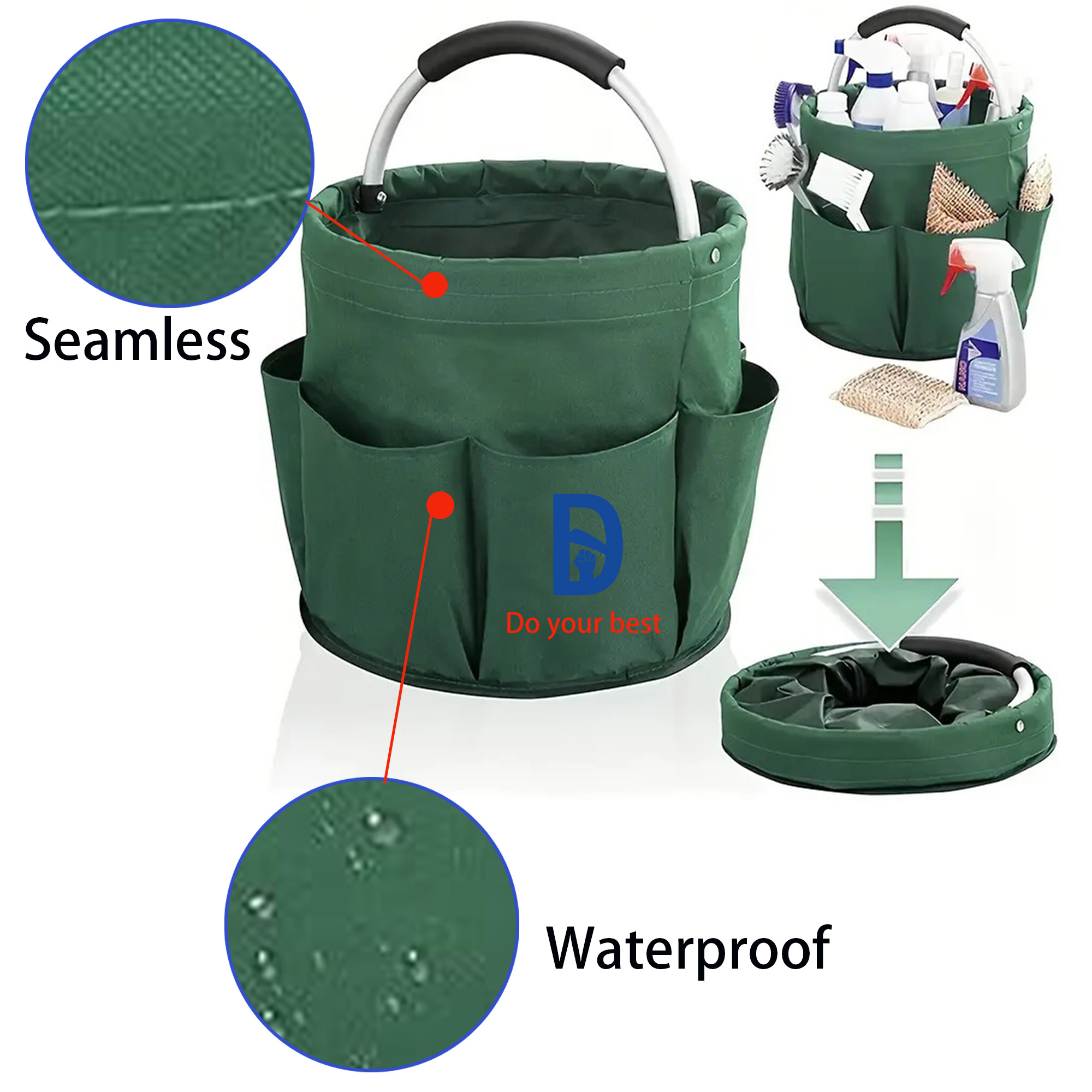 MOQ 100 Collapsible Picnic Travel Gift Basket 2