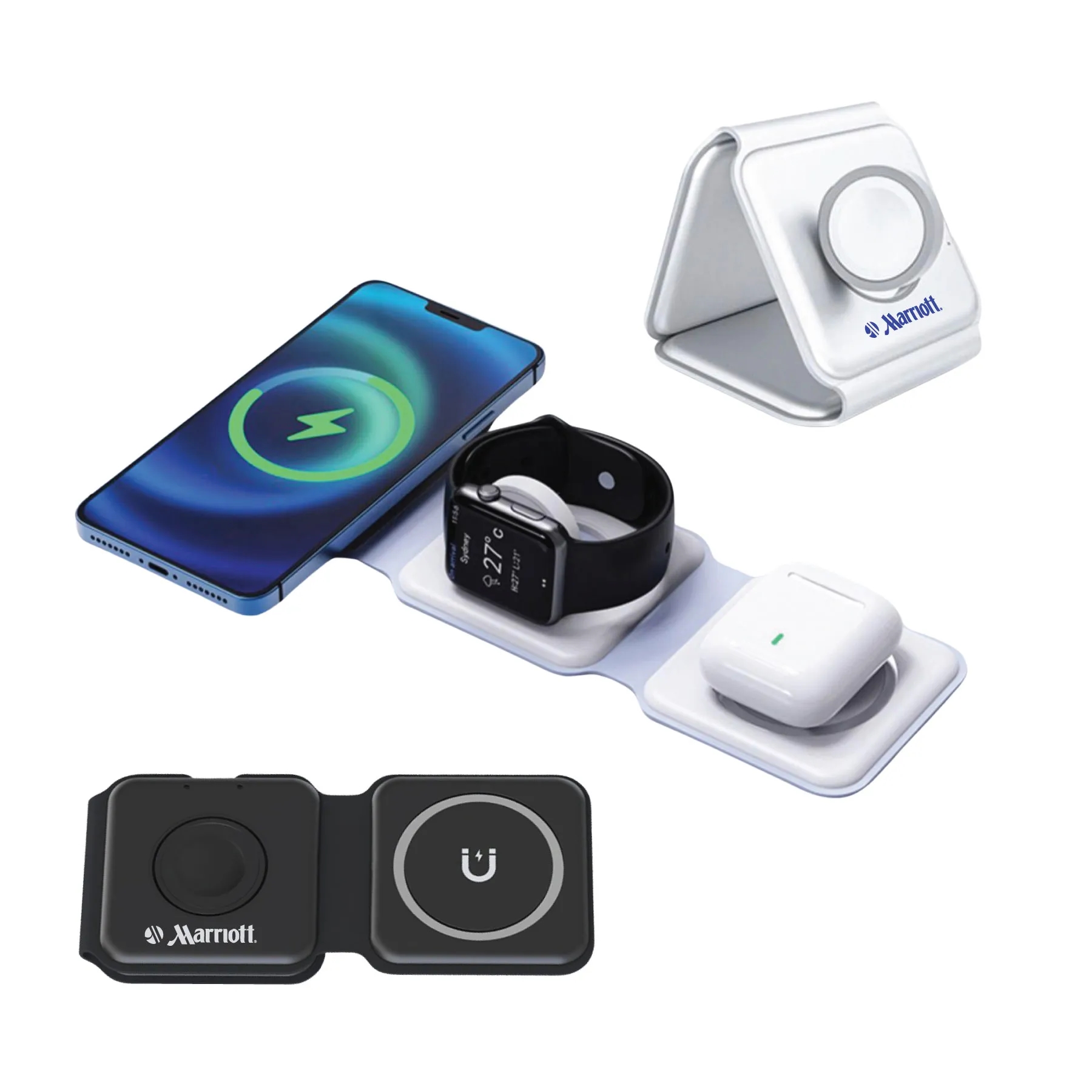 3-in-1 Foldable Travel Charging Station