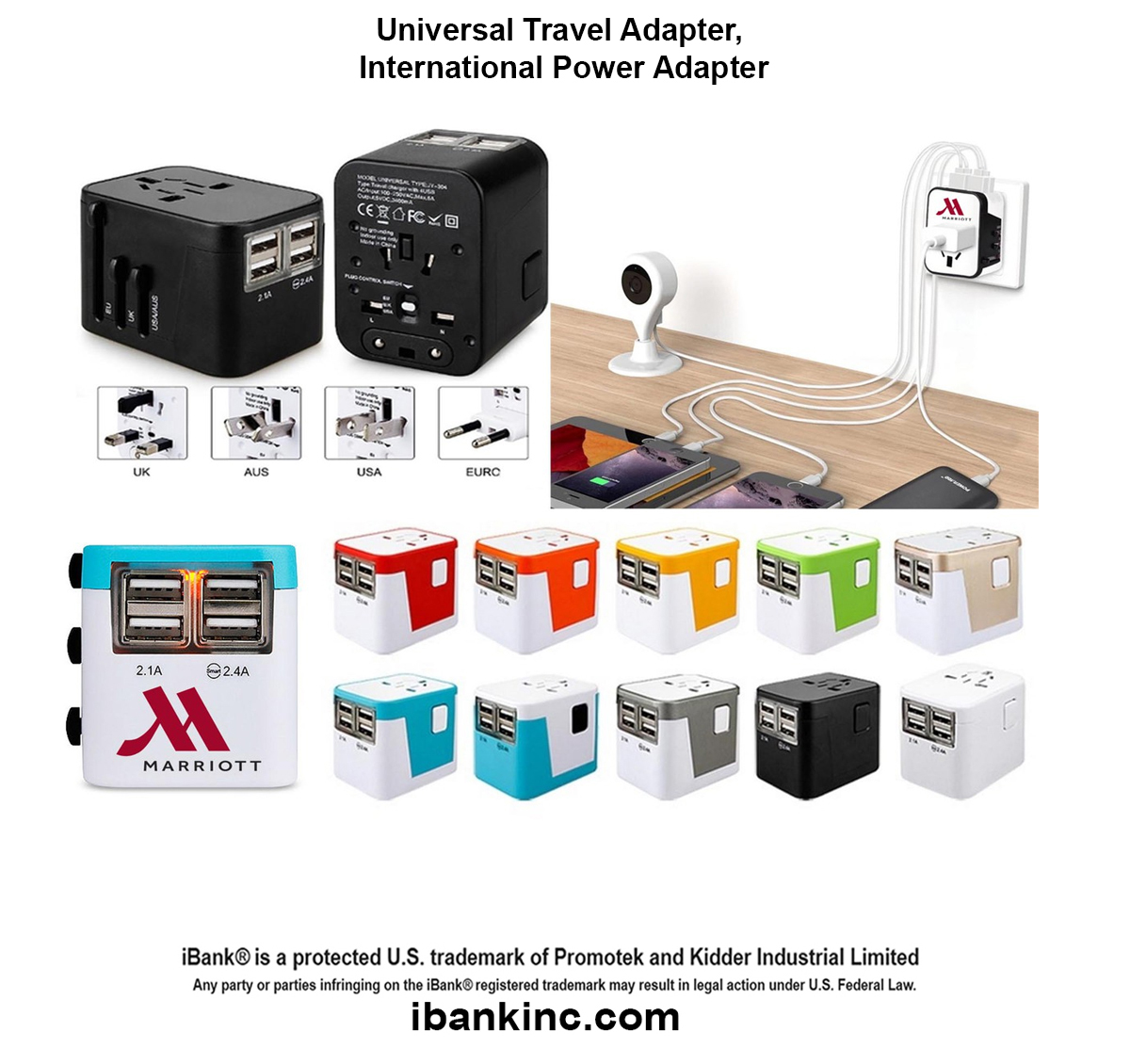 iBank ® Universal Travel Adapter, International Power Adapter 1
