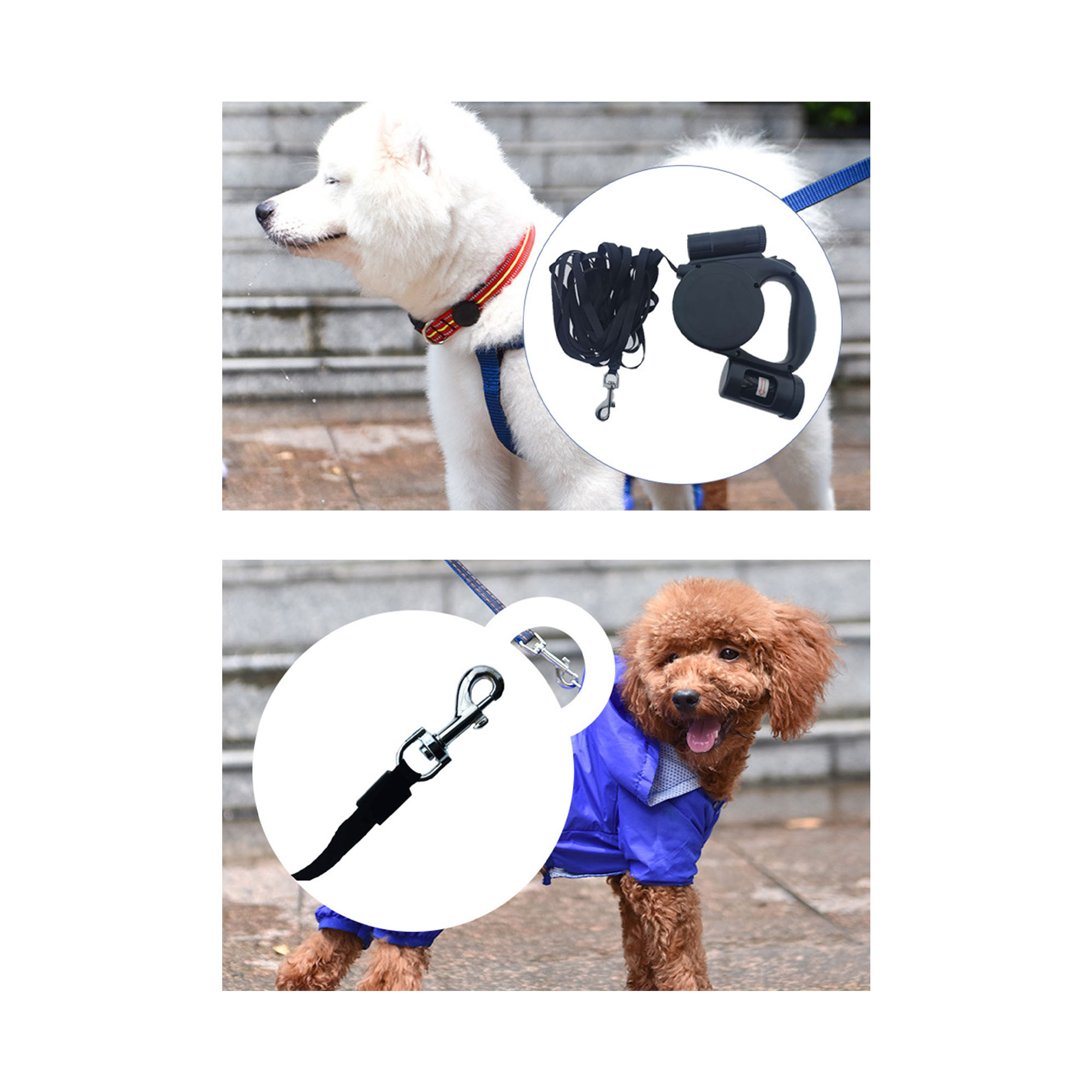Pet Retractable Leash with Flashlight 4