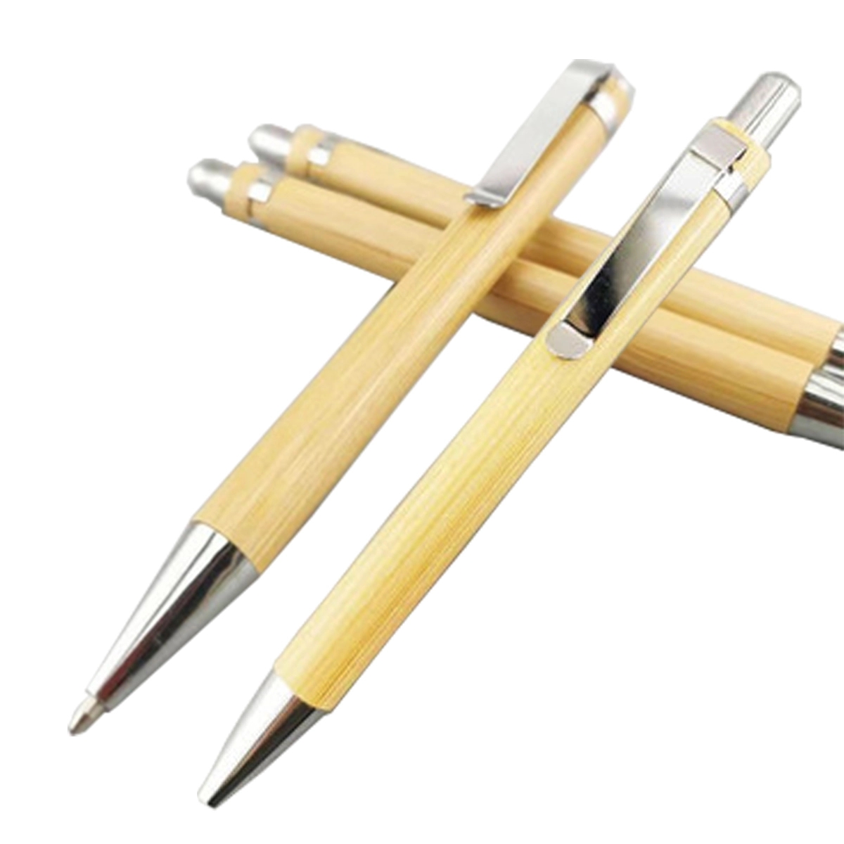 Ballpoint Click Action Bamboo Pen