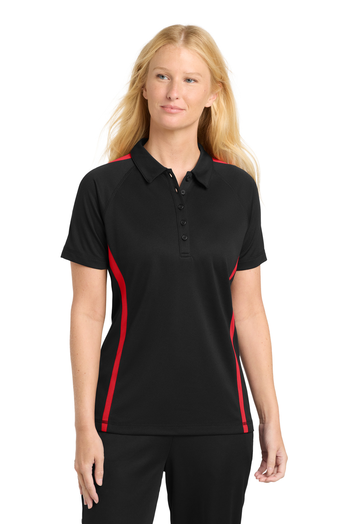 Sport-Tek Women's PosiCharge Micro-Mesh Colorblock Polo. LST685 39