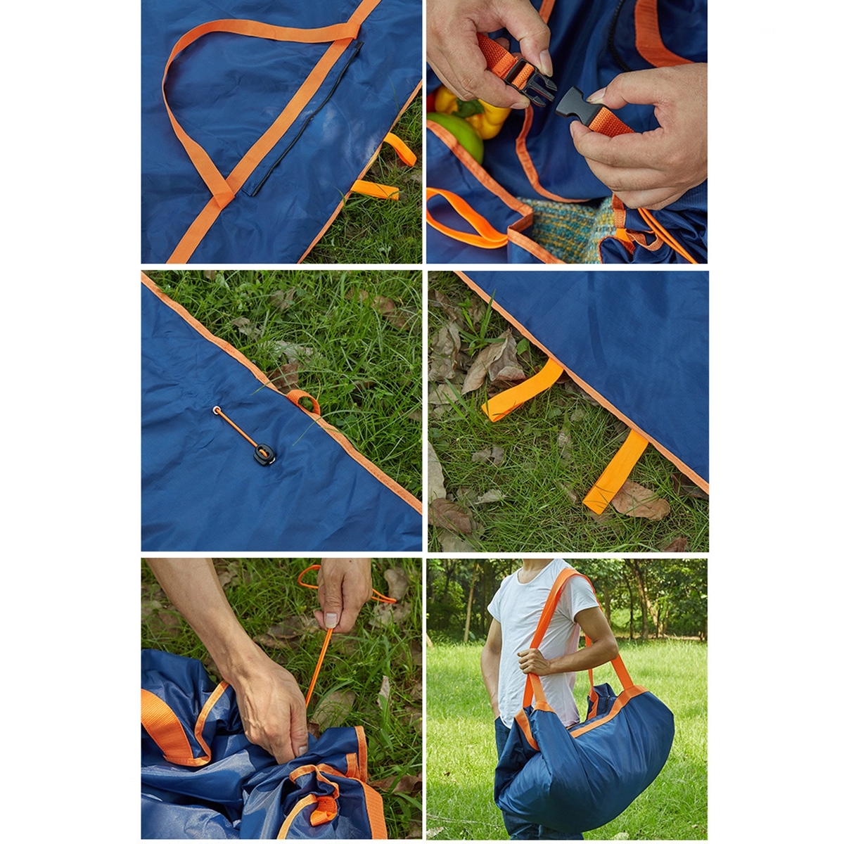 2 In 1 Picnic Beach Camping Blanket And Bag 3