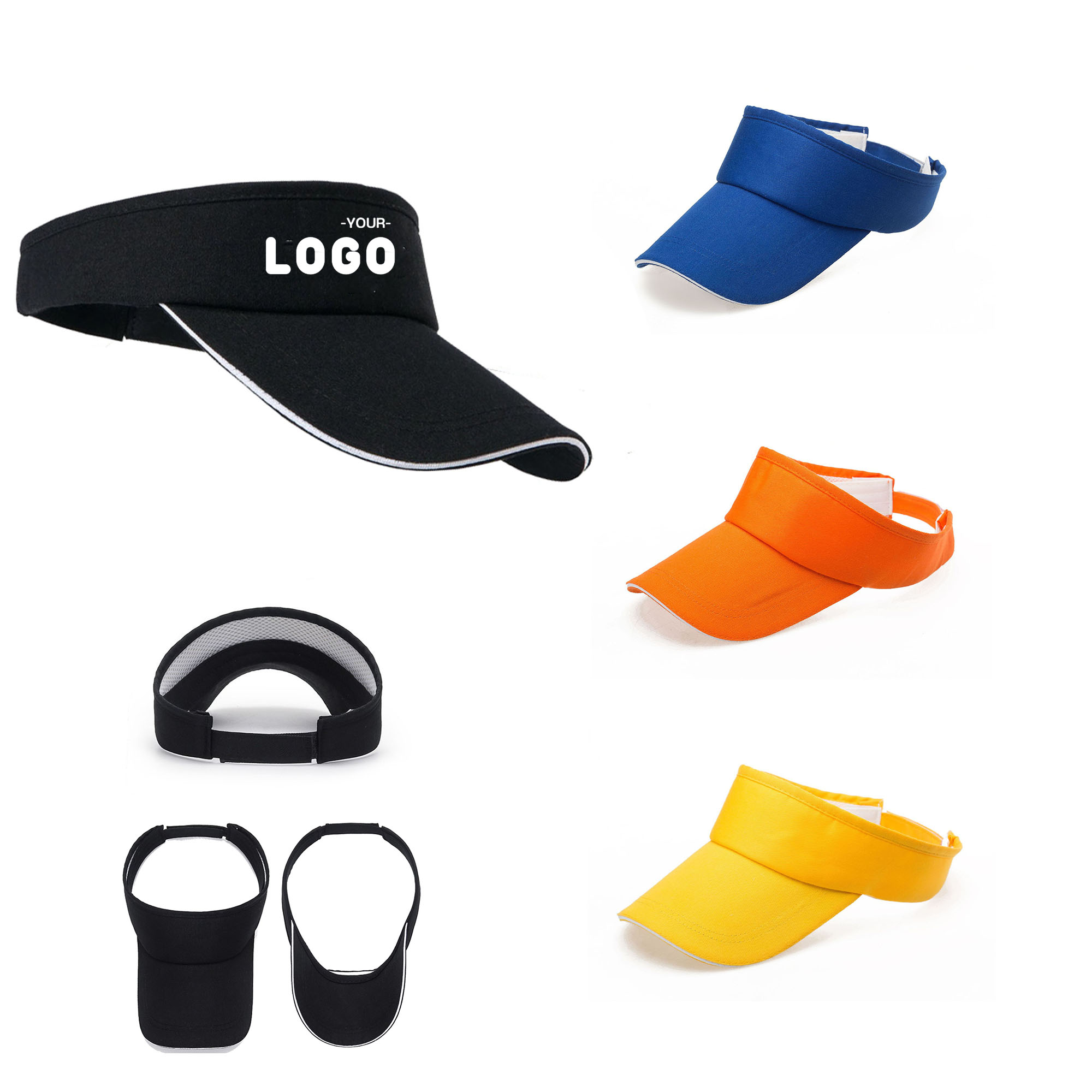 Cotton Summer Sun Protection Open-Top Sports Hat 2