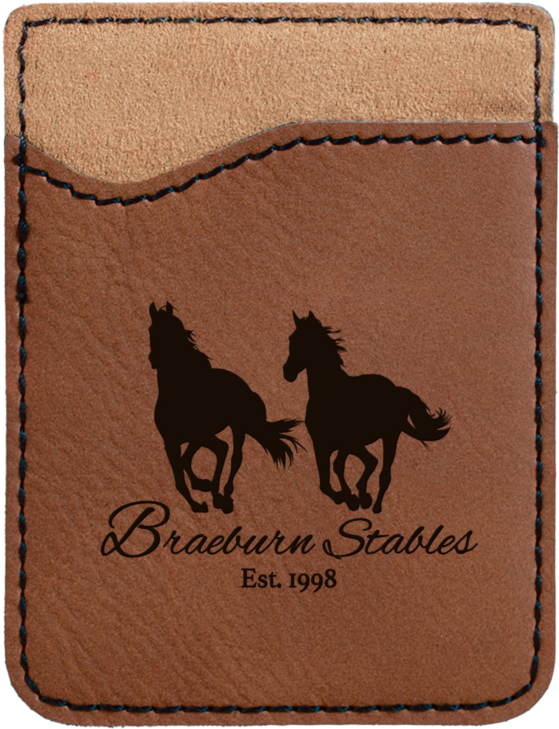 Light Brown Laserable Leatherette Phone Wallet 6