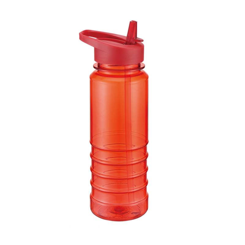 Plastic Sports Water Bottle with Flip Straw 3