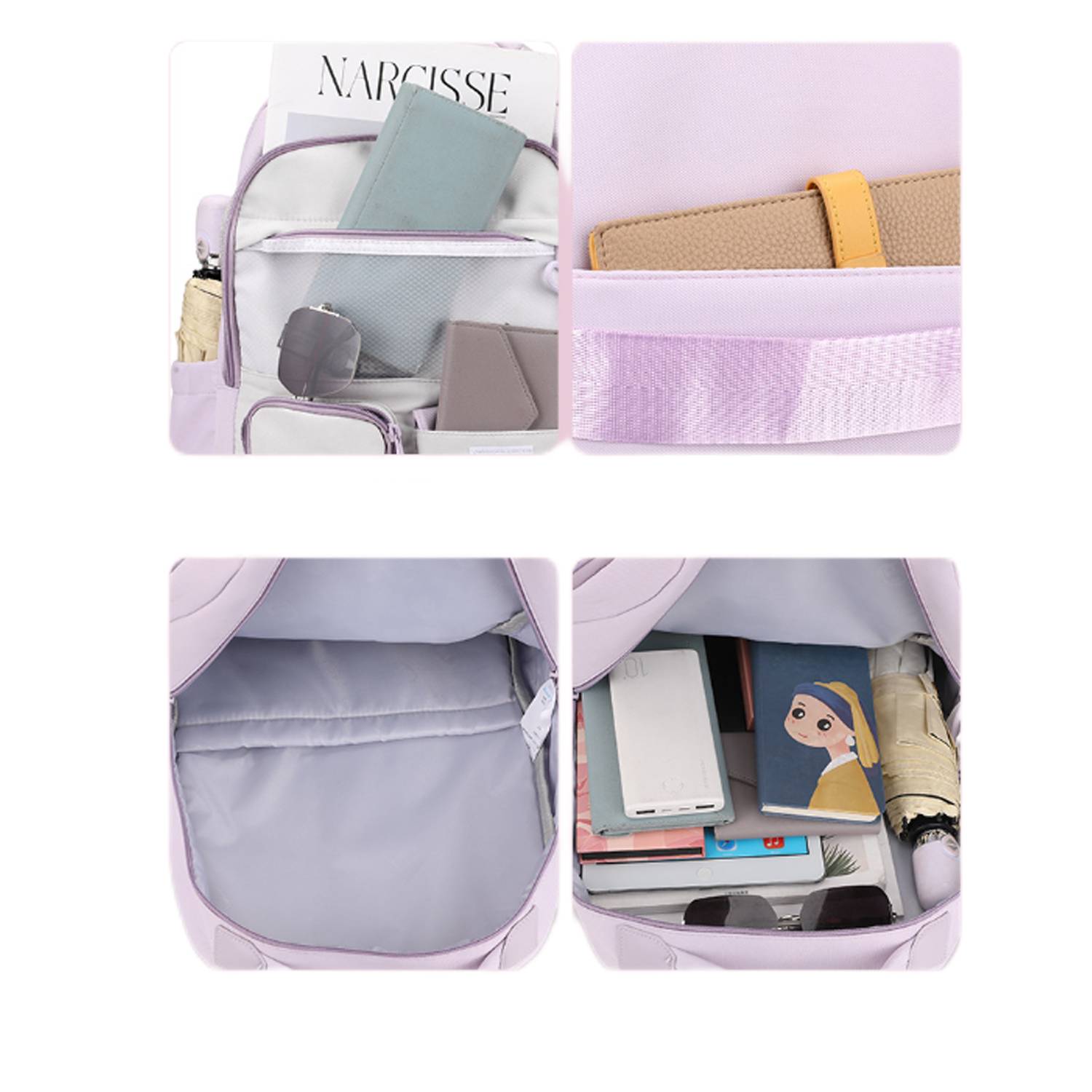 Simple And Versatile Nylon Student's Backpack 4