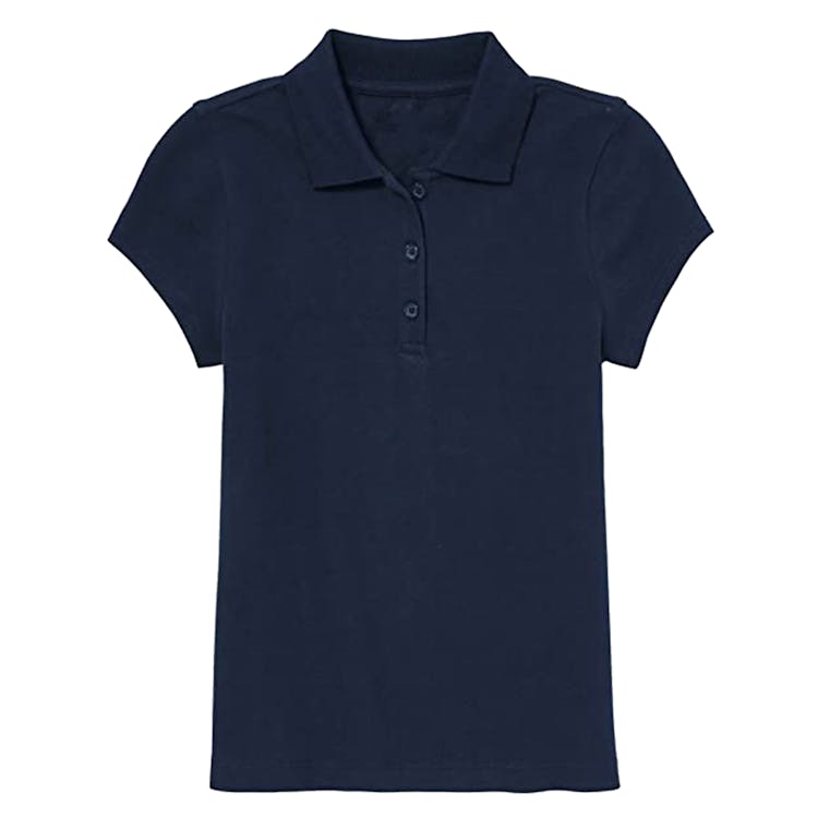 Girls' Uniform Polos - Navy XL Short Sleeve 1