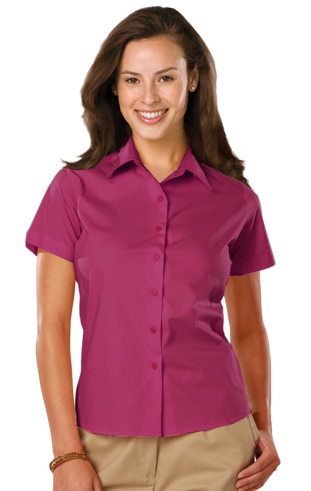 Ladies' Short-Sleeve Stretch Poplin Shirt 2