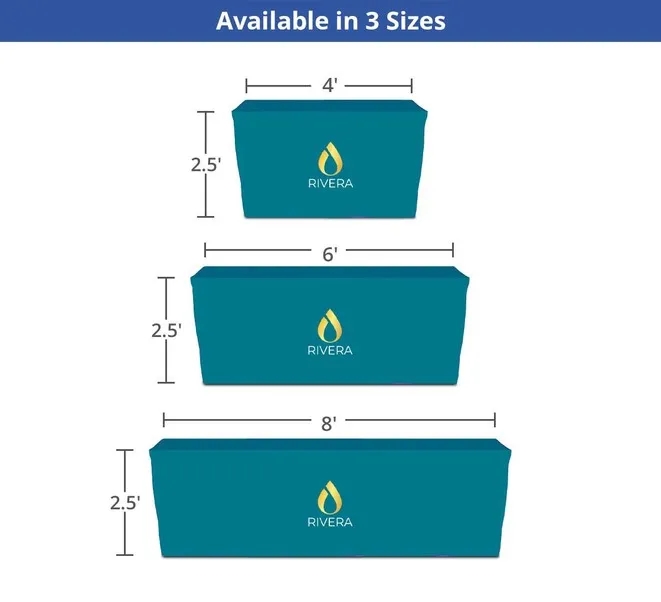 Fitted Table Cover - 3 sided (4ft x 2.5ft) 6