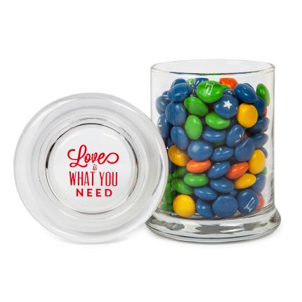Glass Gourmet Jar - Chocolate Buttons Imprinted 1