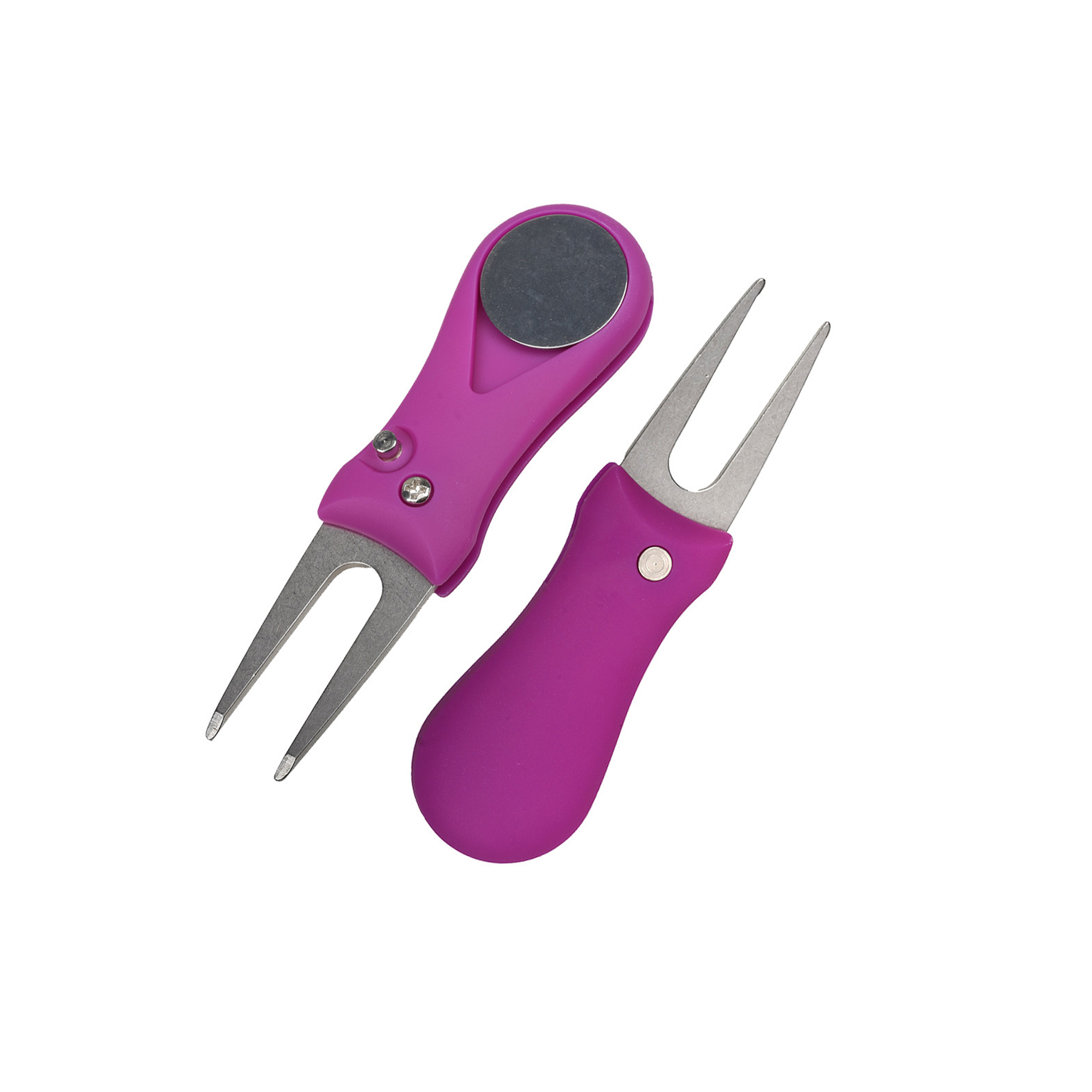 Foldable Golf Divot Tool With Magnetic Ball Marker 2.8" 3
