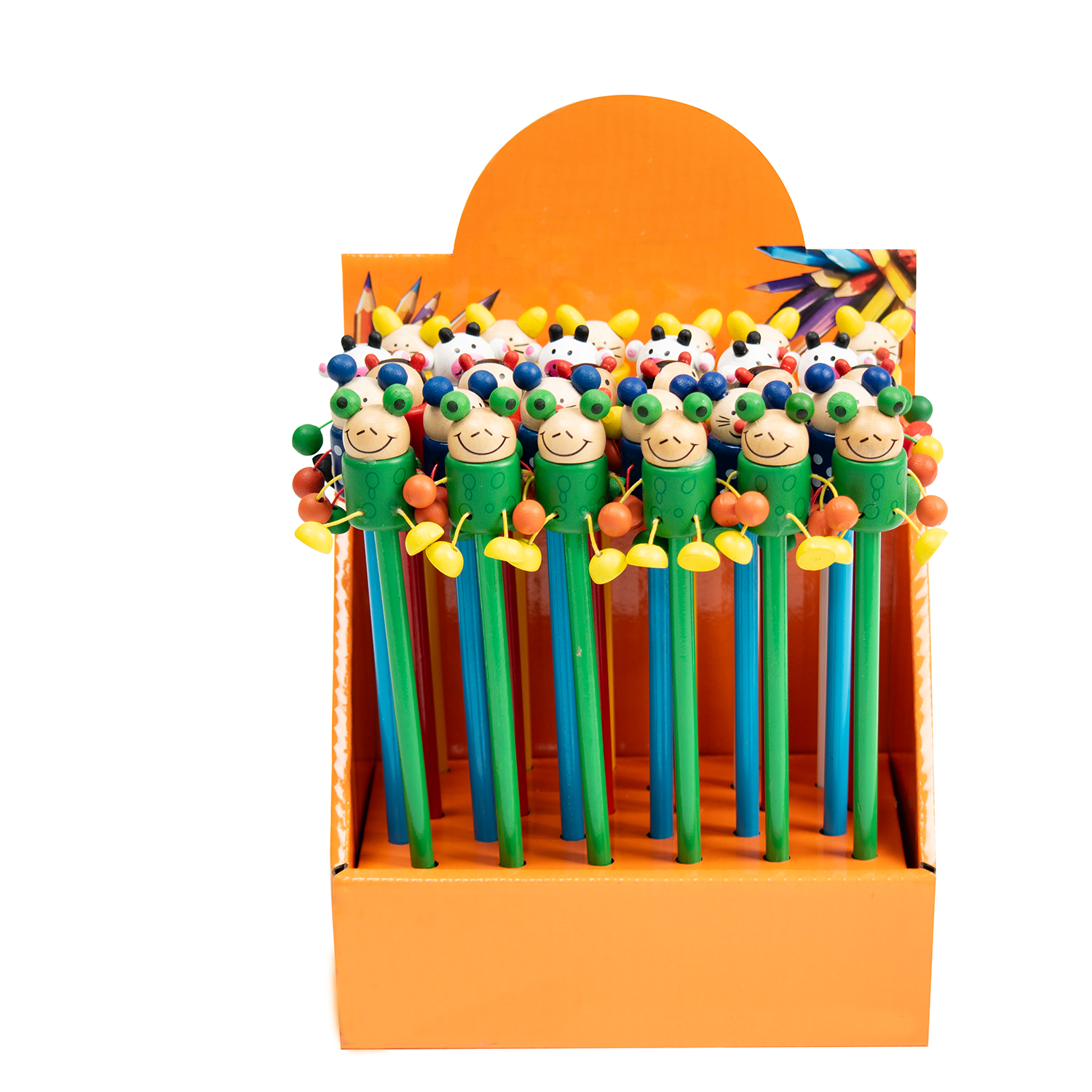 Cute Cartoon Wooden Pencils with Animal Toppers for Kids 6