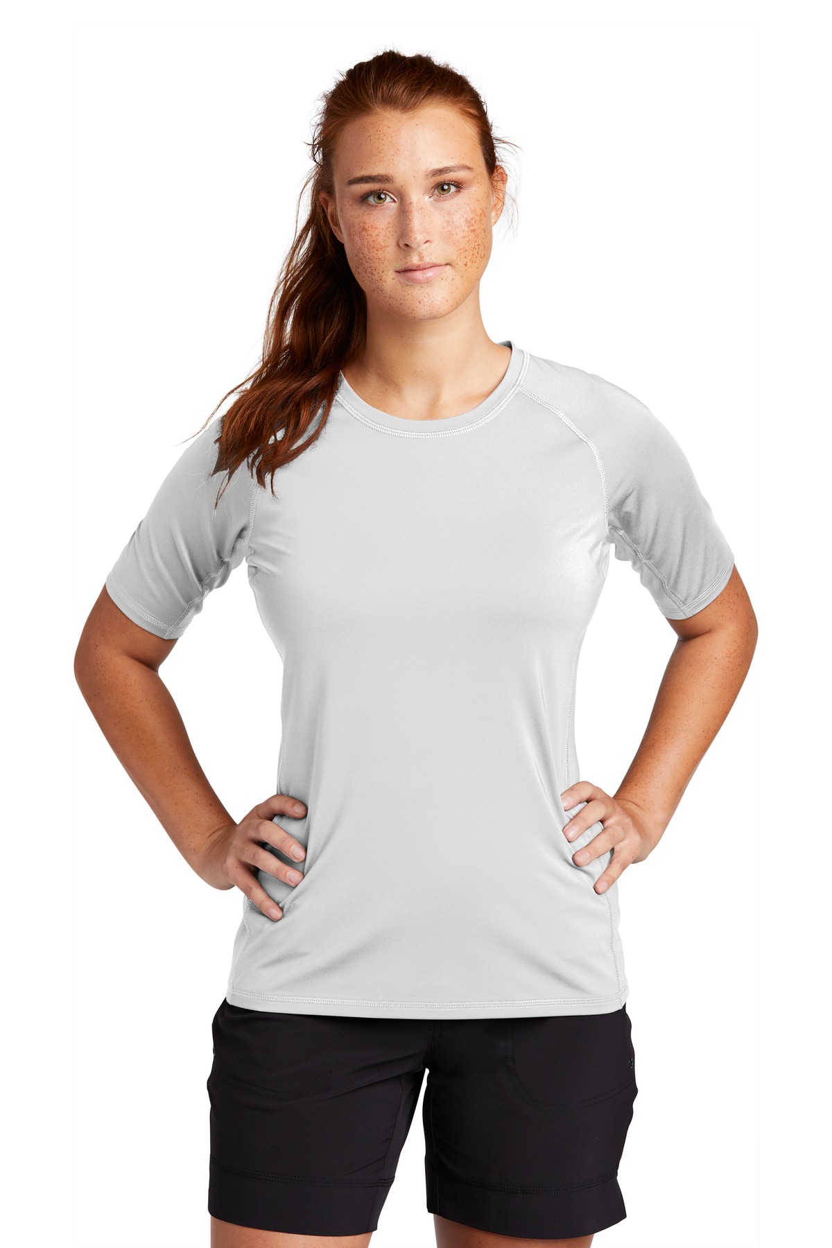 Sport-Tek Women's Rashguard Tee. LST470 7