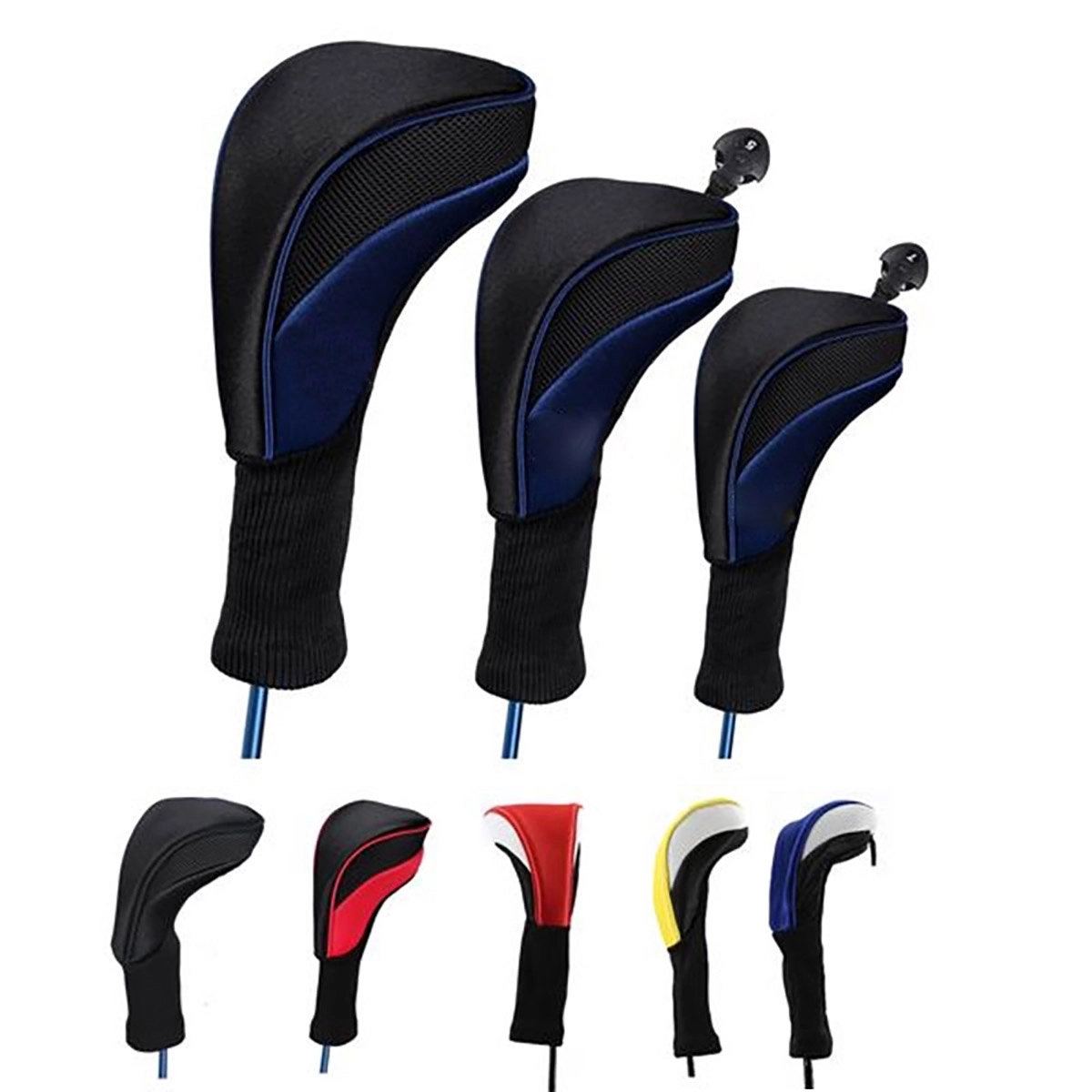 Golf Head Cover Leather Headcovers Set Fits Irons 1