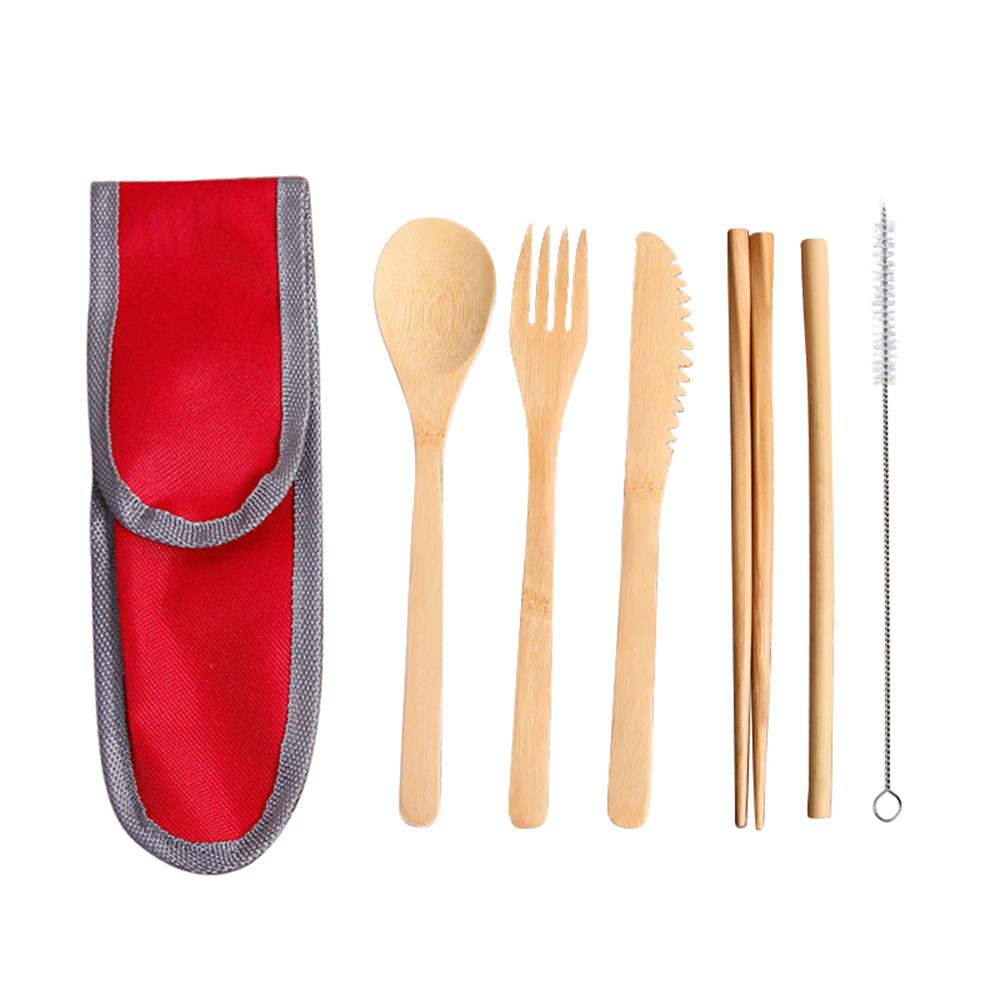 Bamboo Utensil Cutlery Set With Travel Bag 3