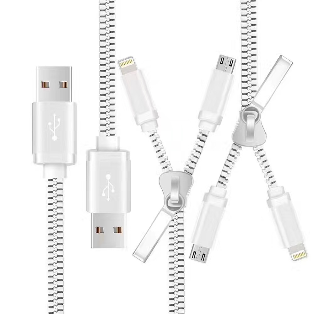 Superior 2 In 1 Zipper Charging Cables/Cord 4