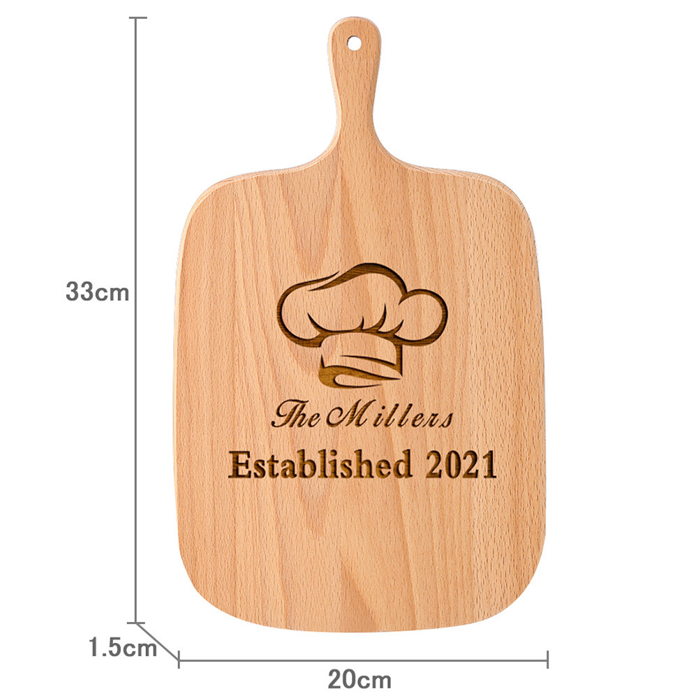 13" x 8" Paddle Shaped Wood Cutting Board 2