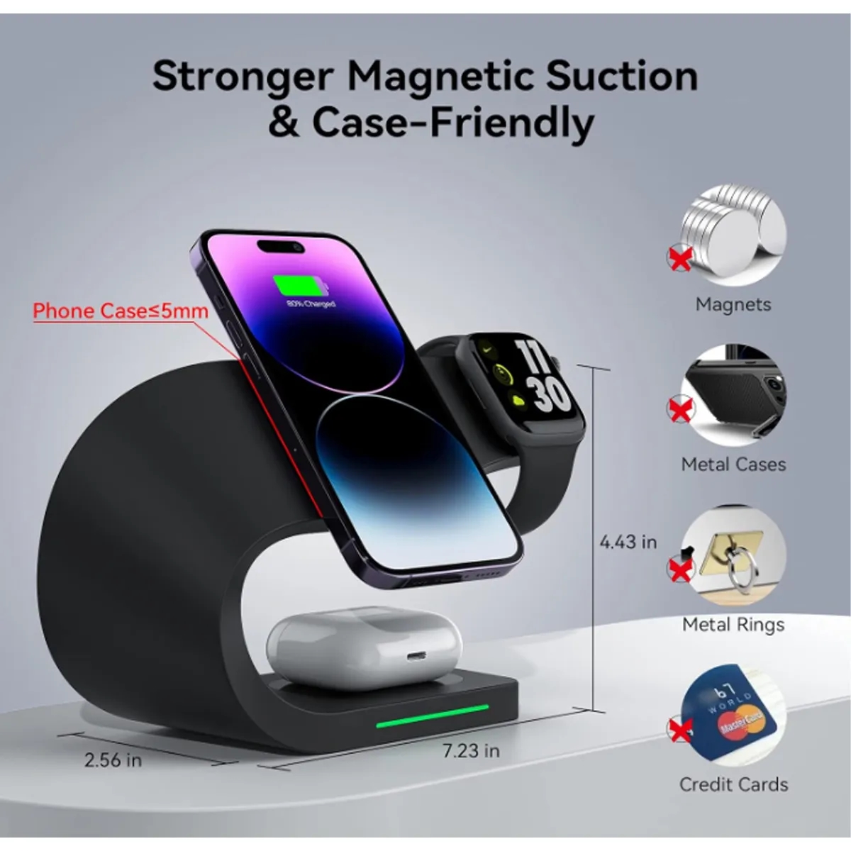 4-in-1 Magnetic Wireless Charger For IPhone/Apple Watch 2