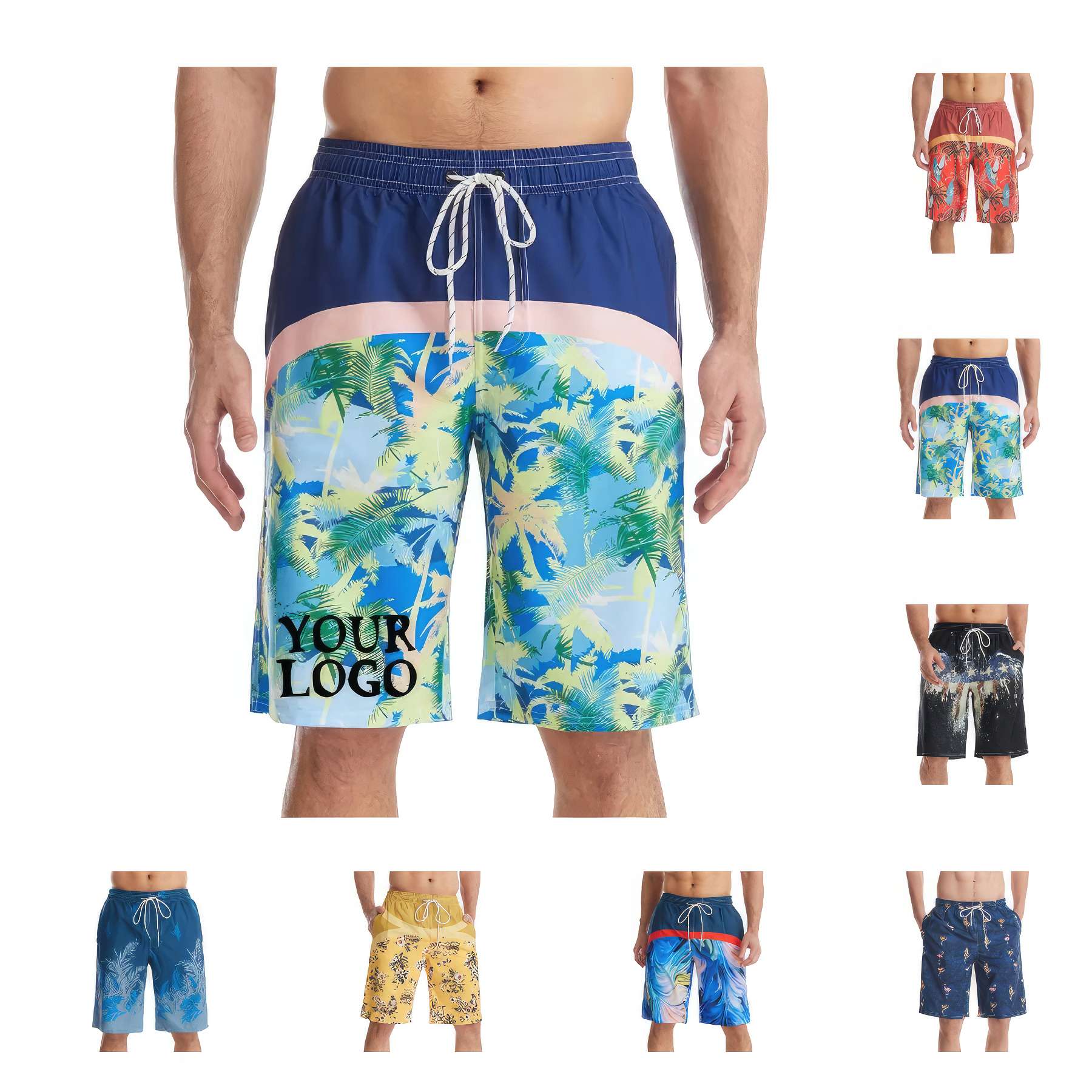 Men's Swim Trunks Beach Shorts 2