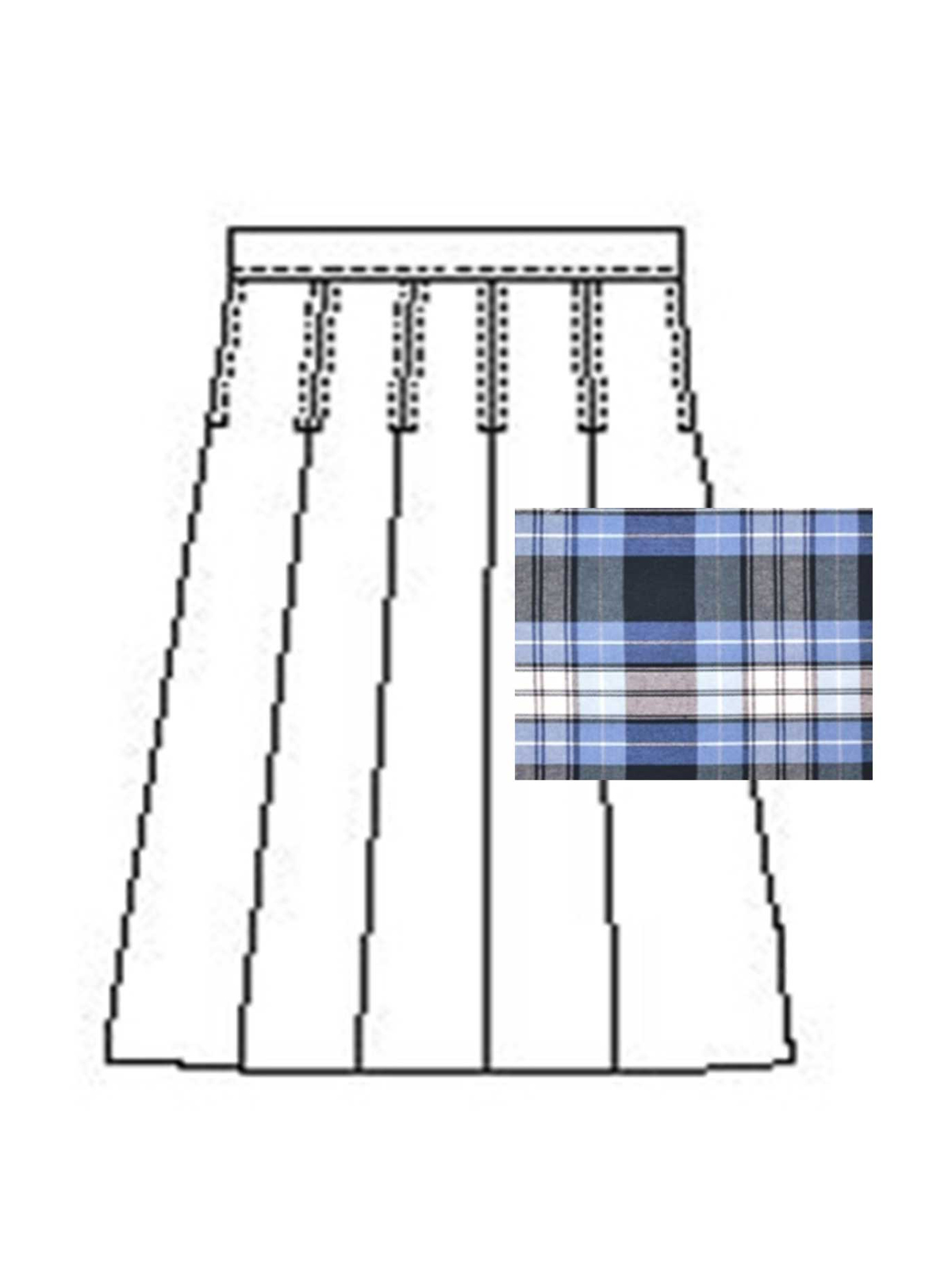 A+ Uniforms - Girls' Model 43 Blend Plaid Skirt 5