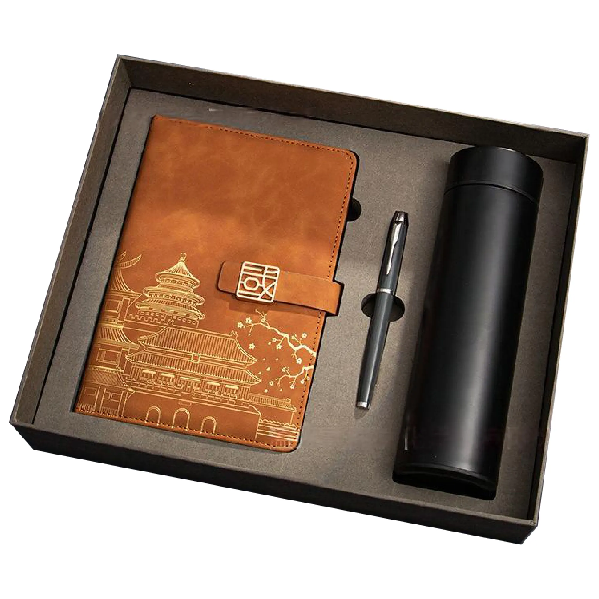 A5 Vintage Chinese Notebook + Pen + Thermos Cup 2