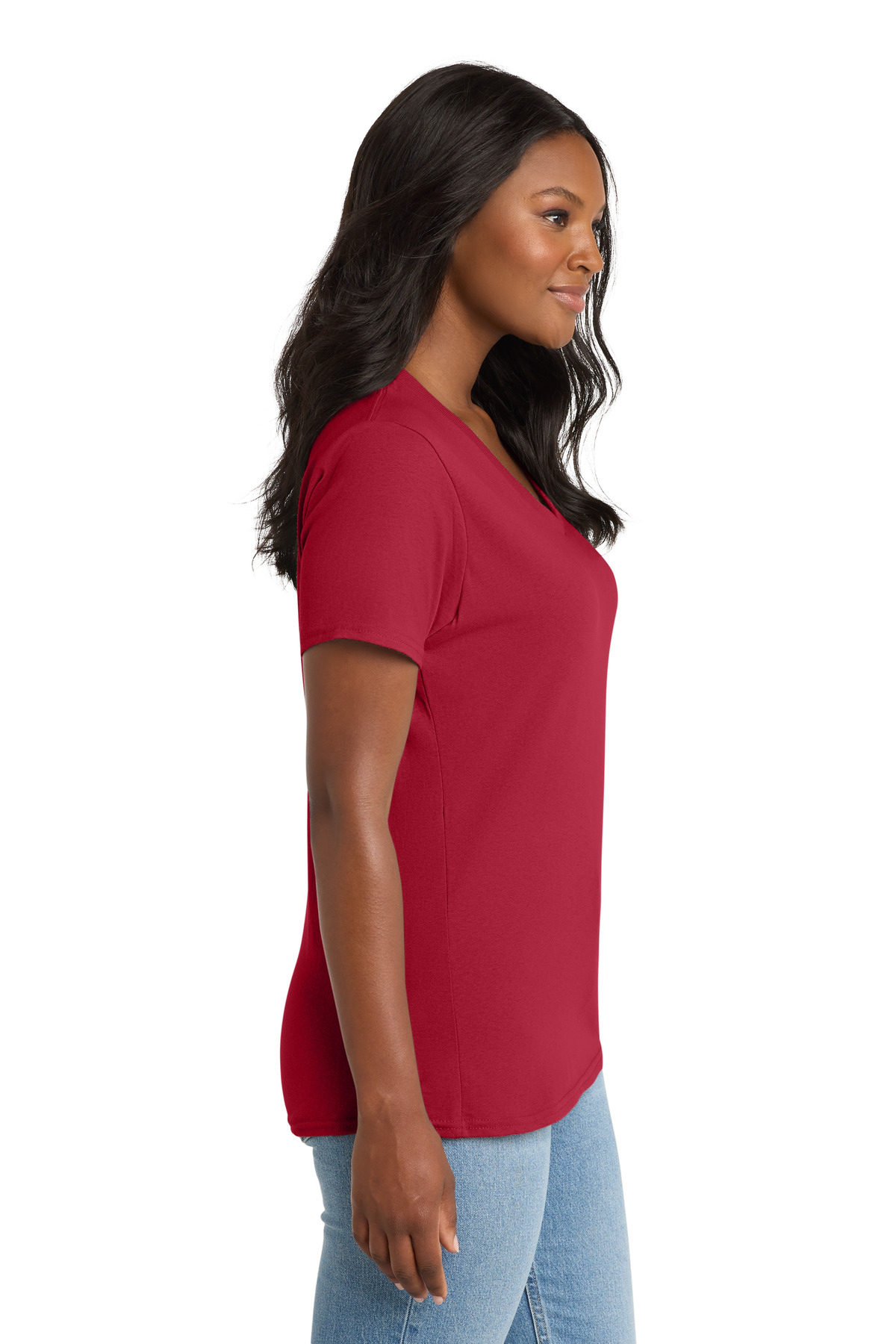 Port & Co Women's Core Cotton V-Neck Tee. LPC54V 38