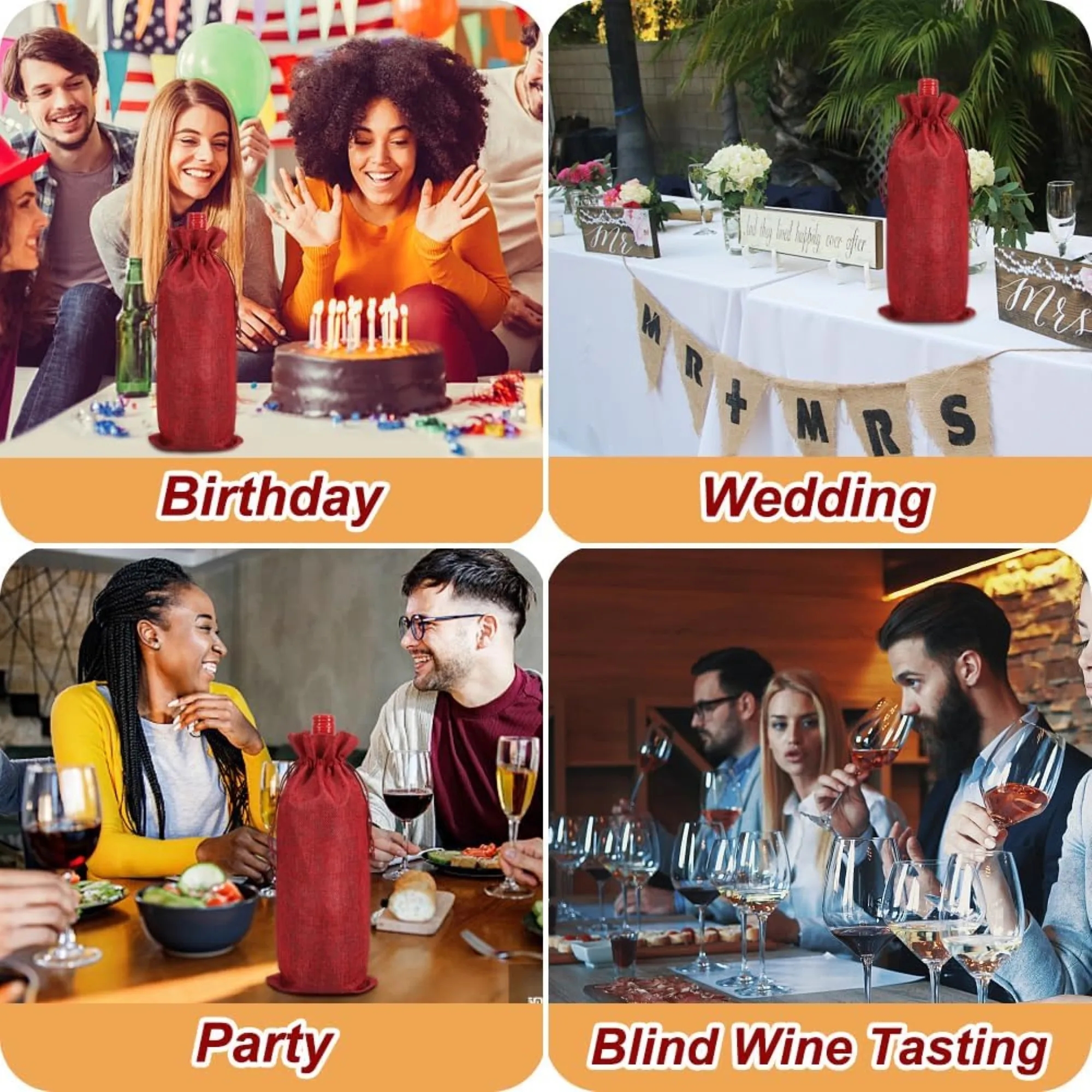 Drawstring Rag Wine Packaging Bag 5