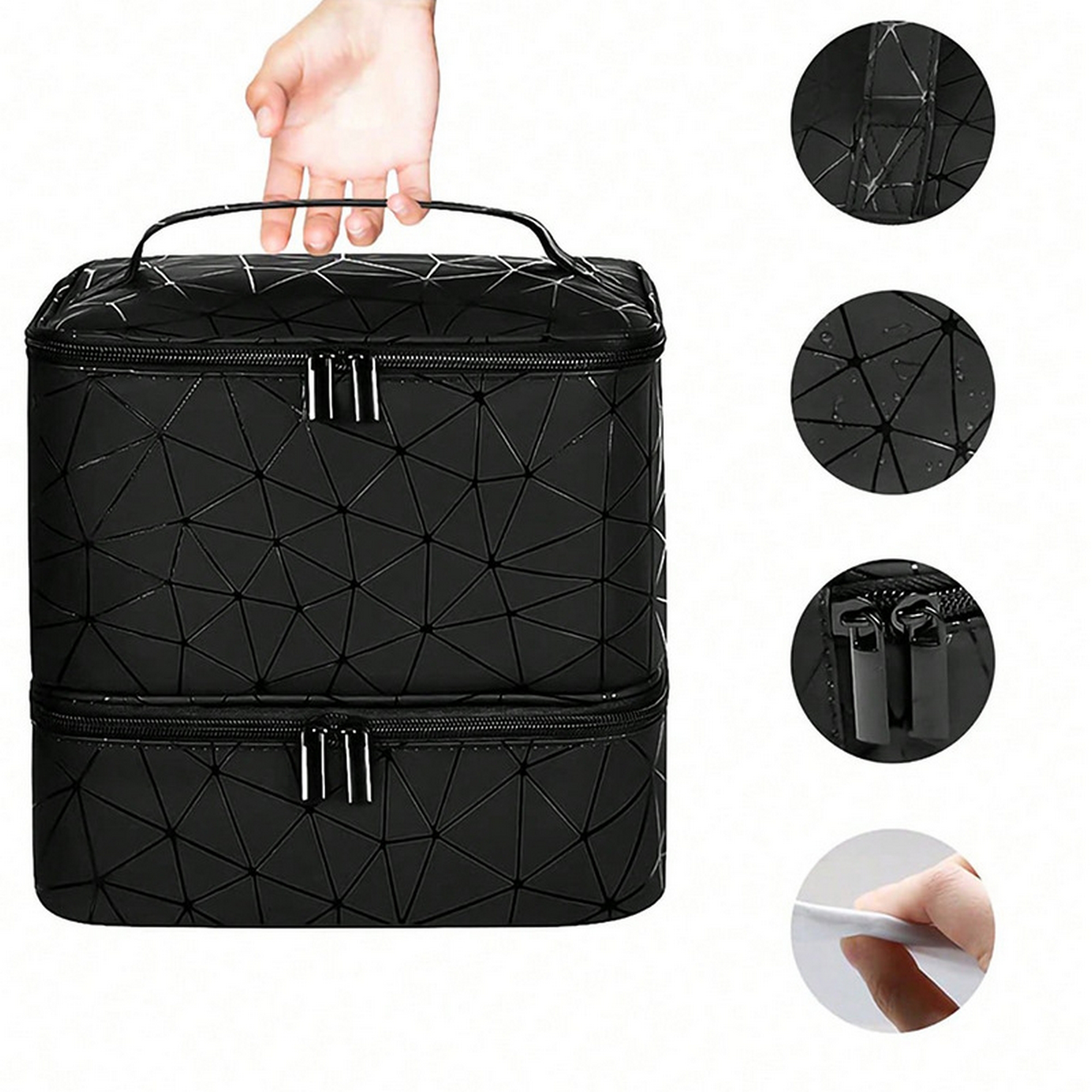 Double Makeup Nail Polish Storage Bag 21