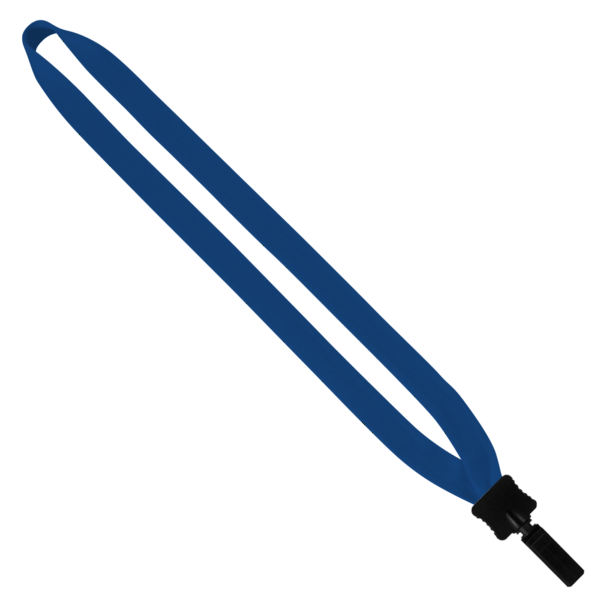 3/4" Cotton Lanyard with Plastic Clamshell & Bulldog Clip 36