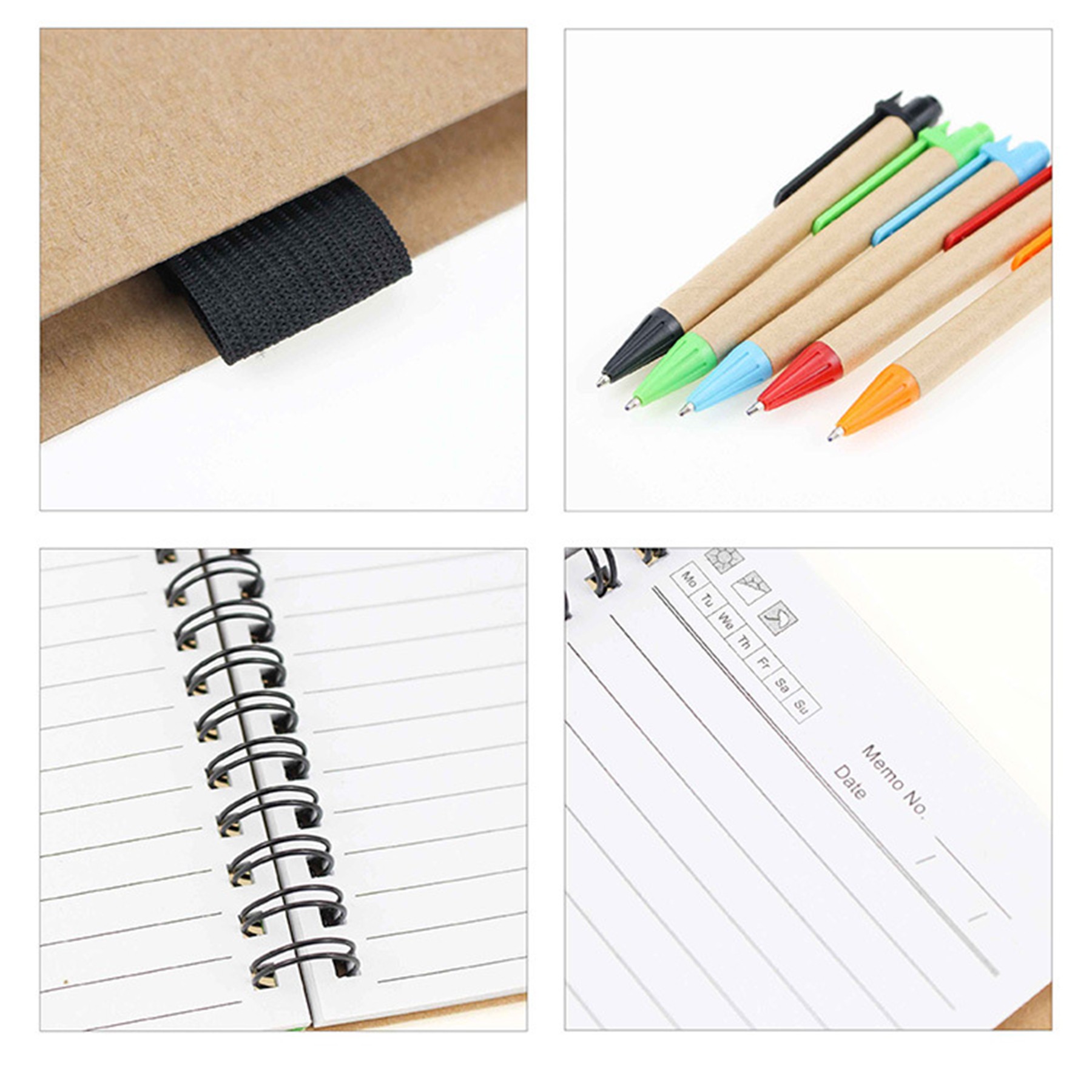 Eco Spiral Notebook with Matching Pen 2