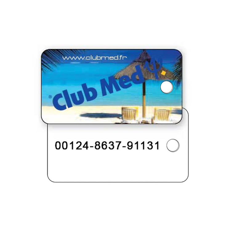 Plastic Key Tag .030 Thermal Laminated PVC (1.125" x 2.125") Full Colour