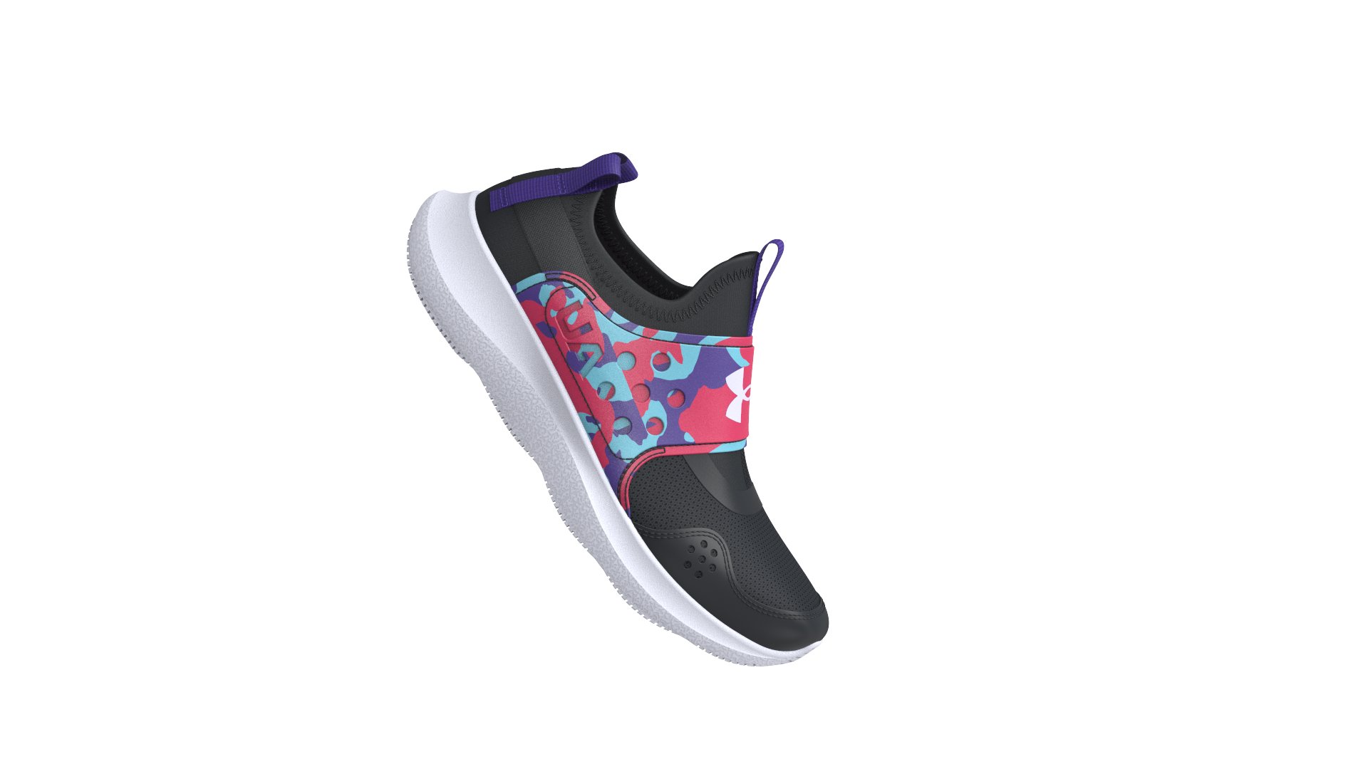 Girls' Pre-School UA Runplay Camo Running Shoes 3