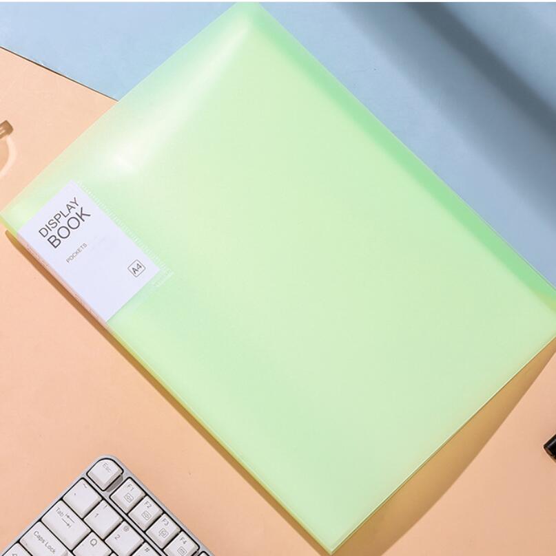 Factory price A4 20 sheets office plastic stationery clear file folder 2