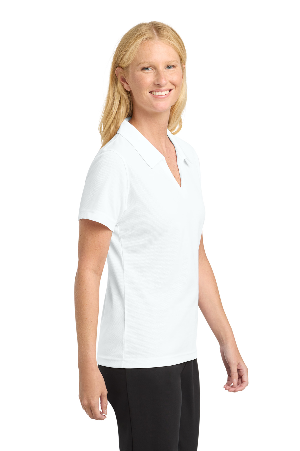 Sport-Tek Women's Dri-Mesh V-Neck Polo. L469 20