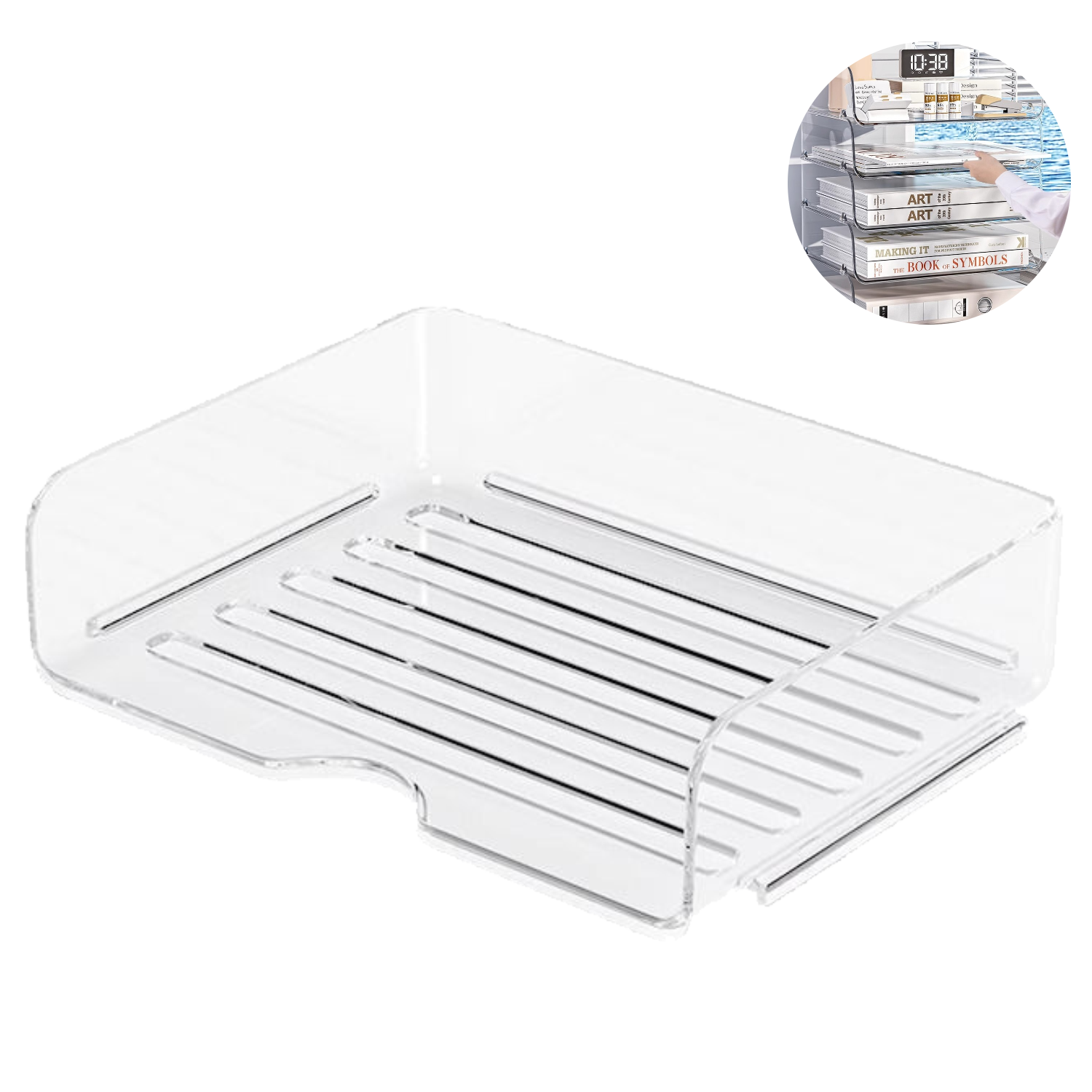 Stackable Clear Acrylic Desktop Organizer 5