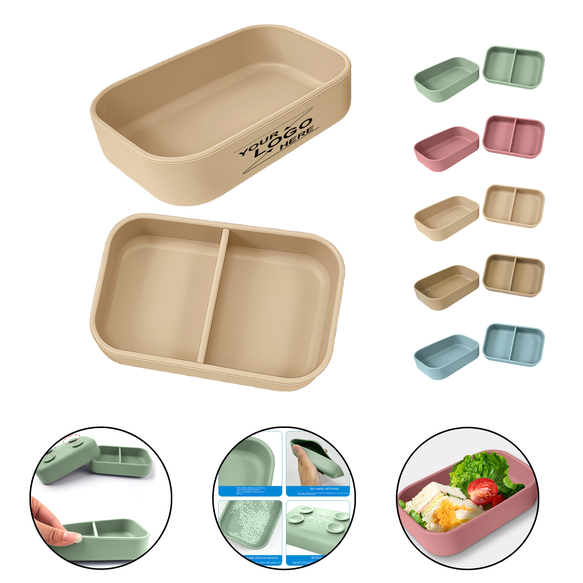 2-Piece Silicone Lunch Box Set 7