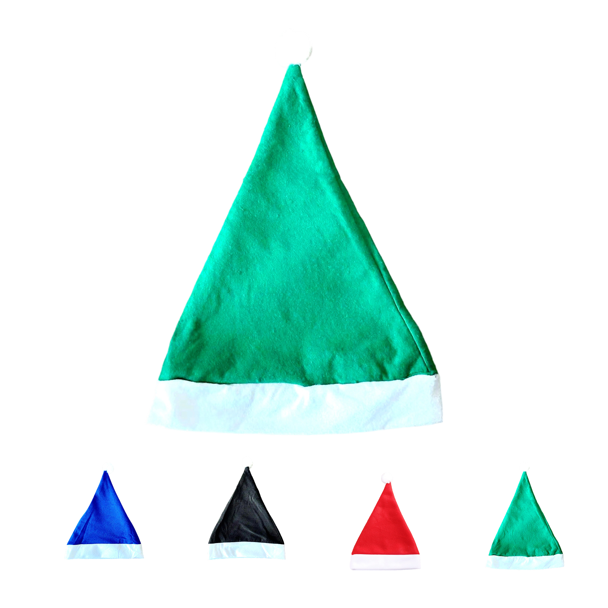 Velvet Christmas Santa Hat With Plush Liner 11.81" Width 15.75" Height 4