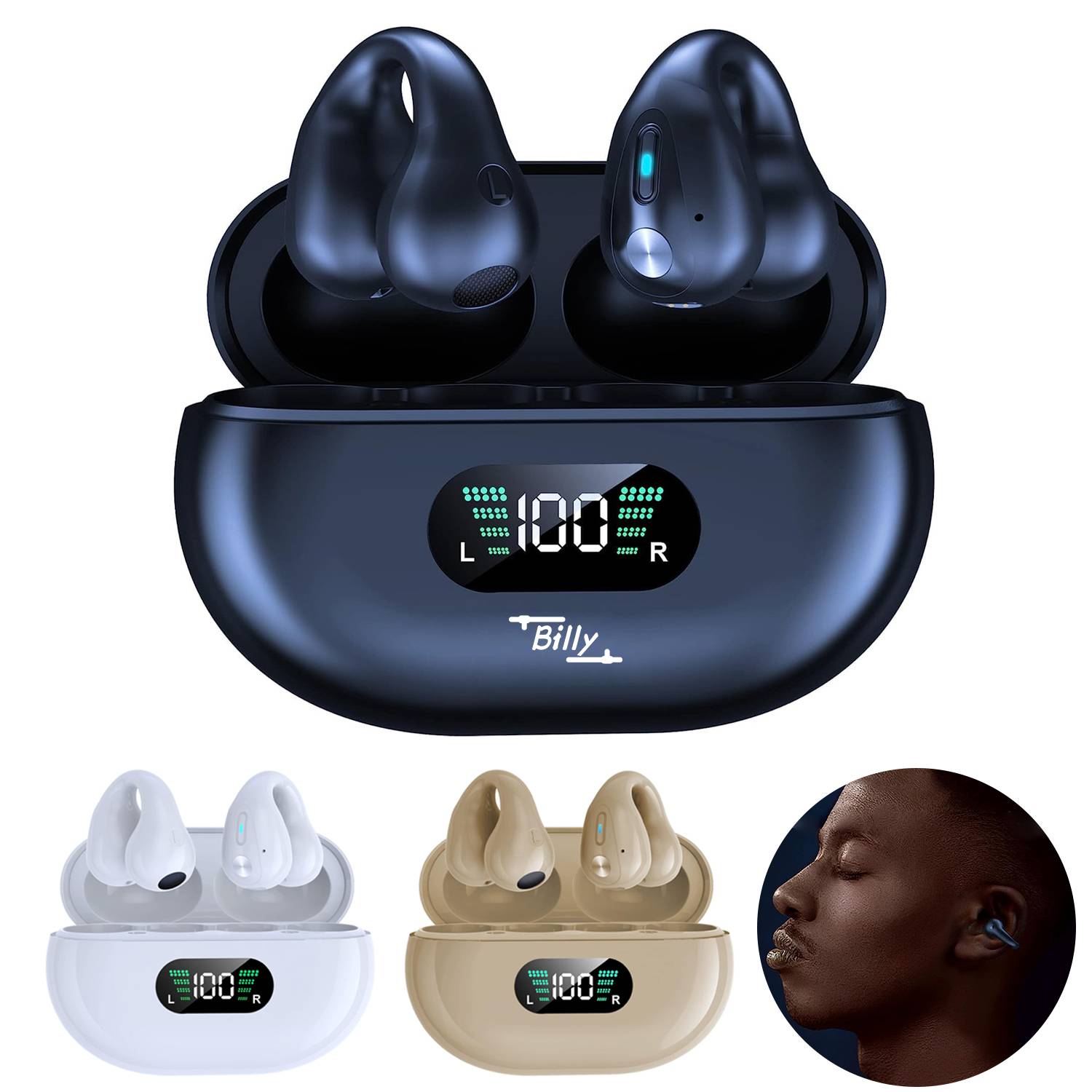 Wireless Ear Clip Bone Conduction Headphones 3