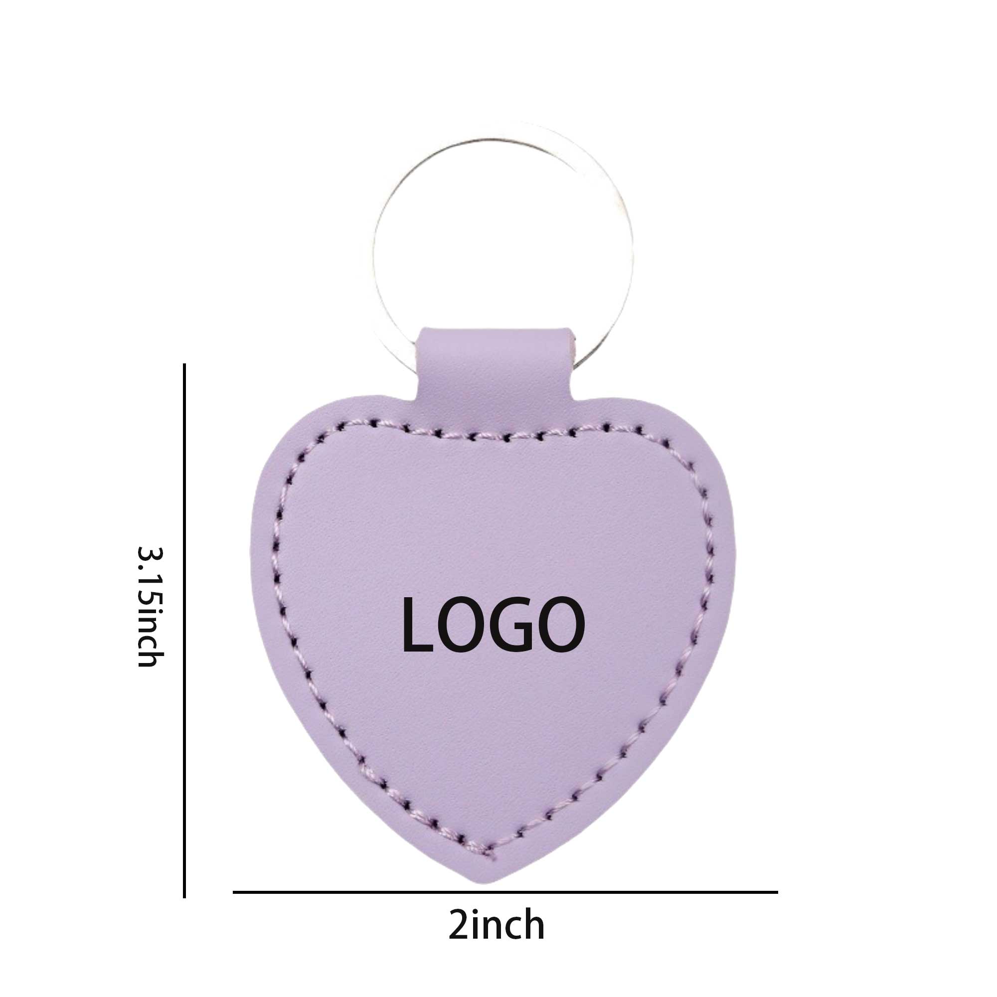 Leather Heart Keychain 3