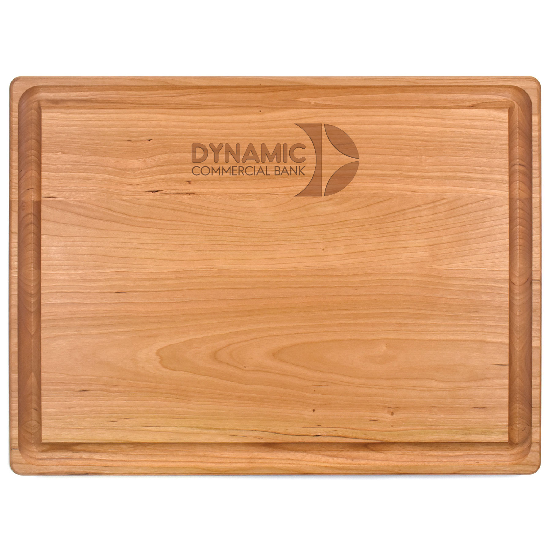 15" x 20" x 1 1/4" Cherry Rectangular Butcher Block with Juice Groove