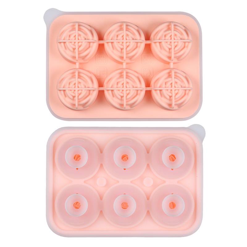 Food Grade Silicone 6-link Rose Ice Cubes 3