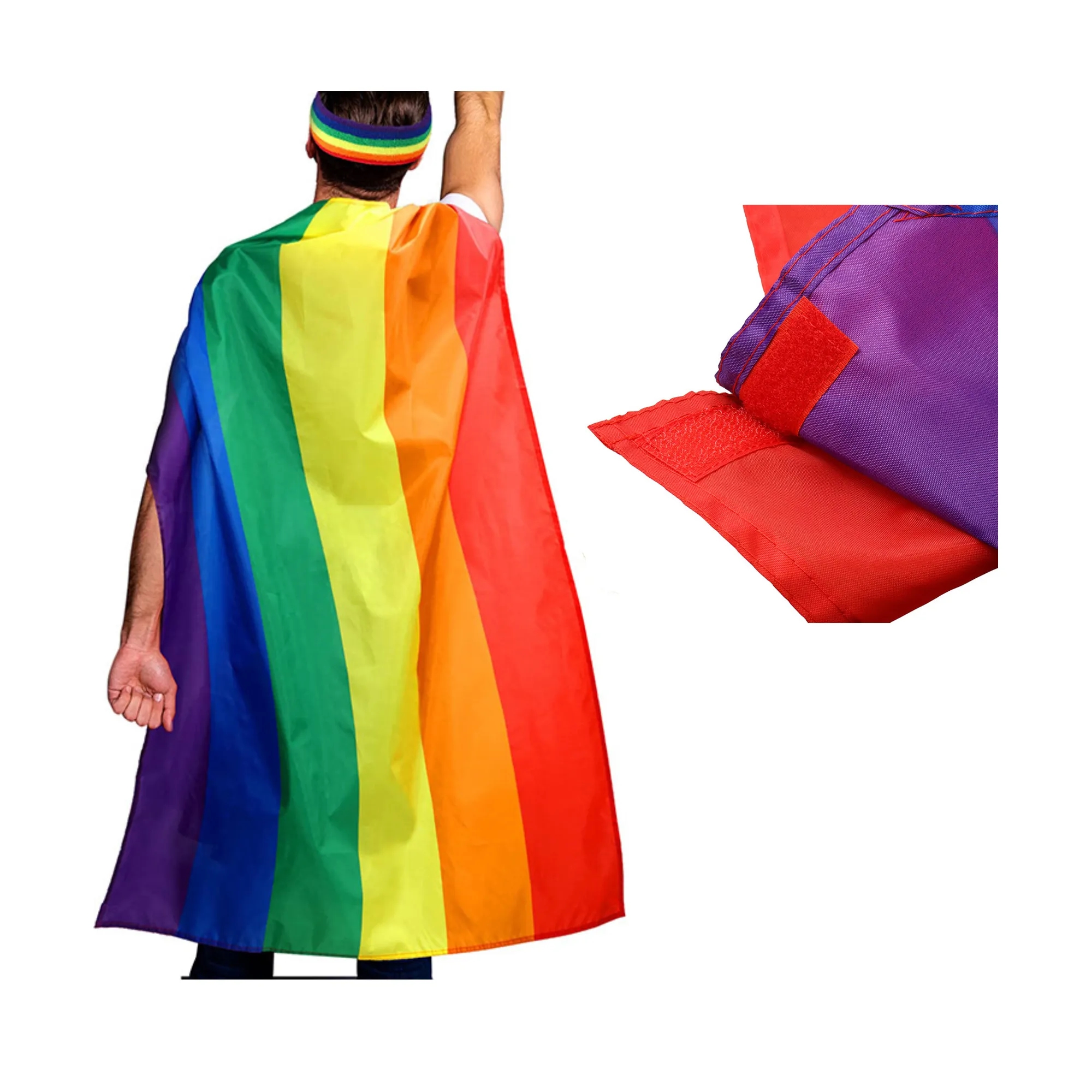 Rainbow Suit With Headpiece, Headband And Cloak 2