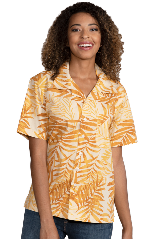 Tonal Print Camp Shirt 3