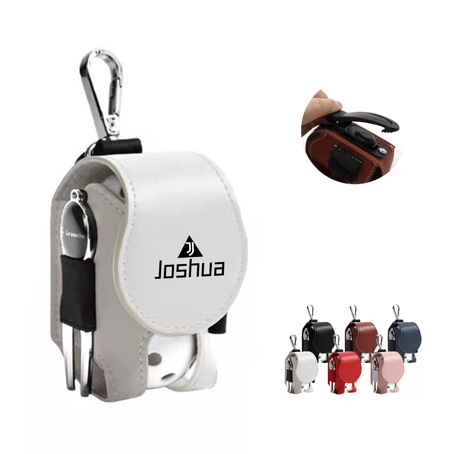 Classic Pu Leather Golf Ball Storage Bag 2